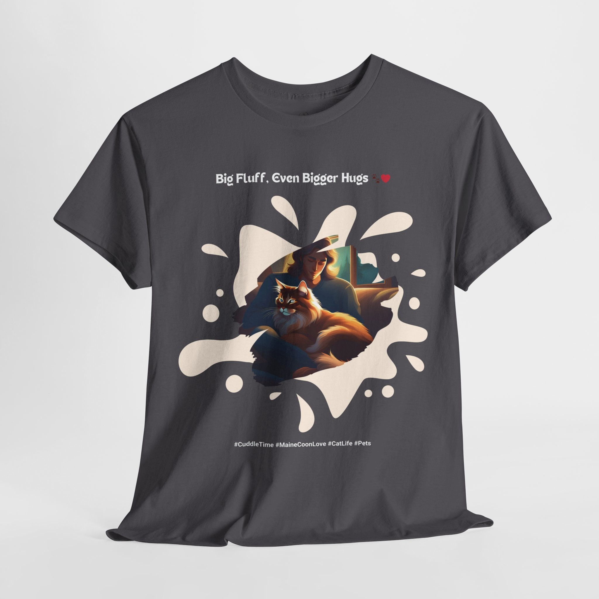 Men's - Big Fluff, Even Bigger Hugs: Maine Coon Cuddles T-Shirt
