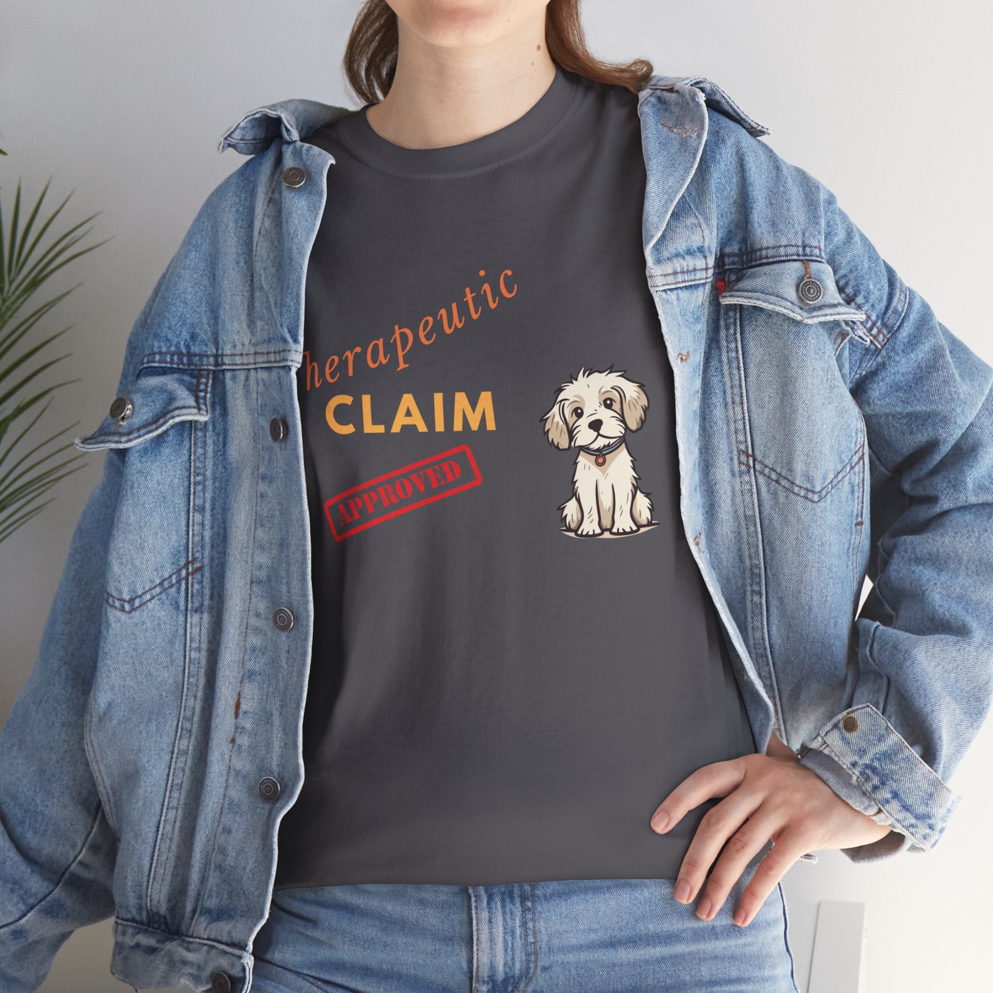 Unisex “Therapy Dog Approved” T‑Shirt – Comfort Pup Gift