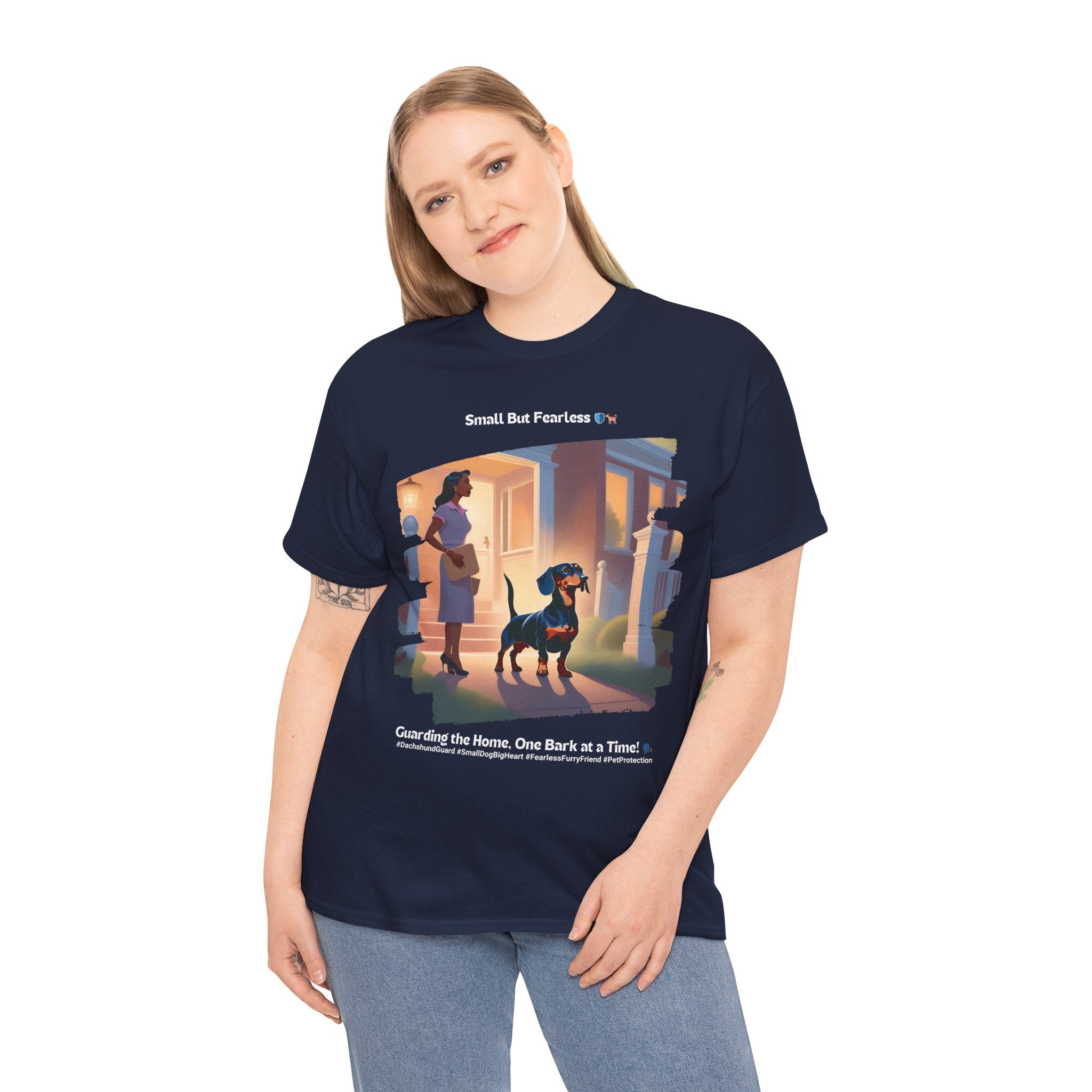 Women's - Small But Fearless: Dachshund Guard T-Shirt