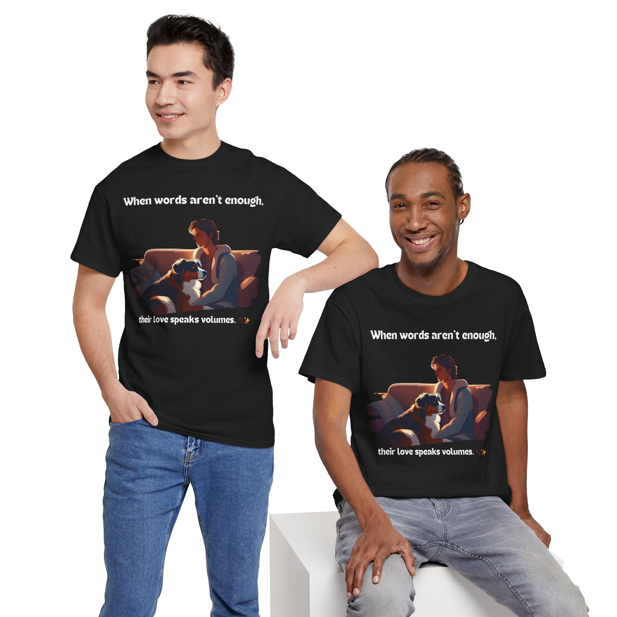 Men's - When Words Aren't Enough: Aussie Love T-Shirt