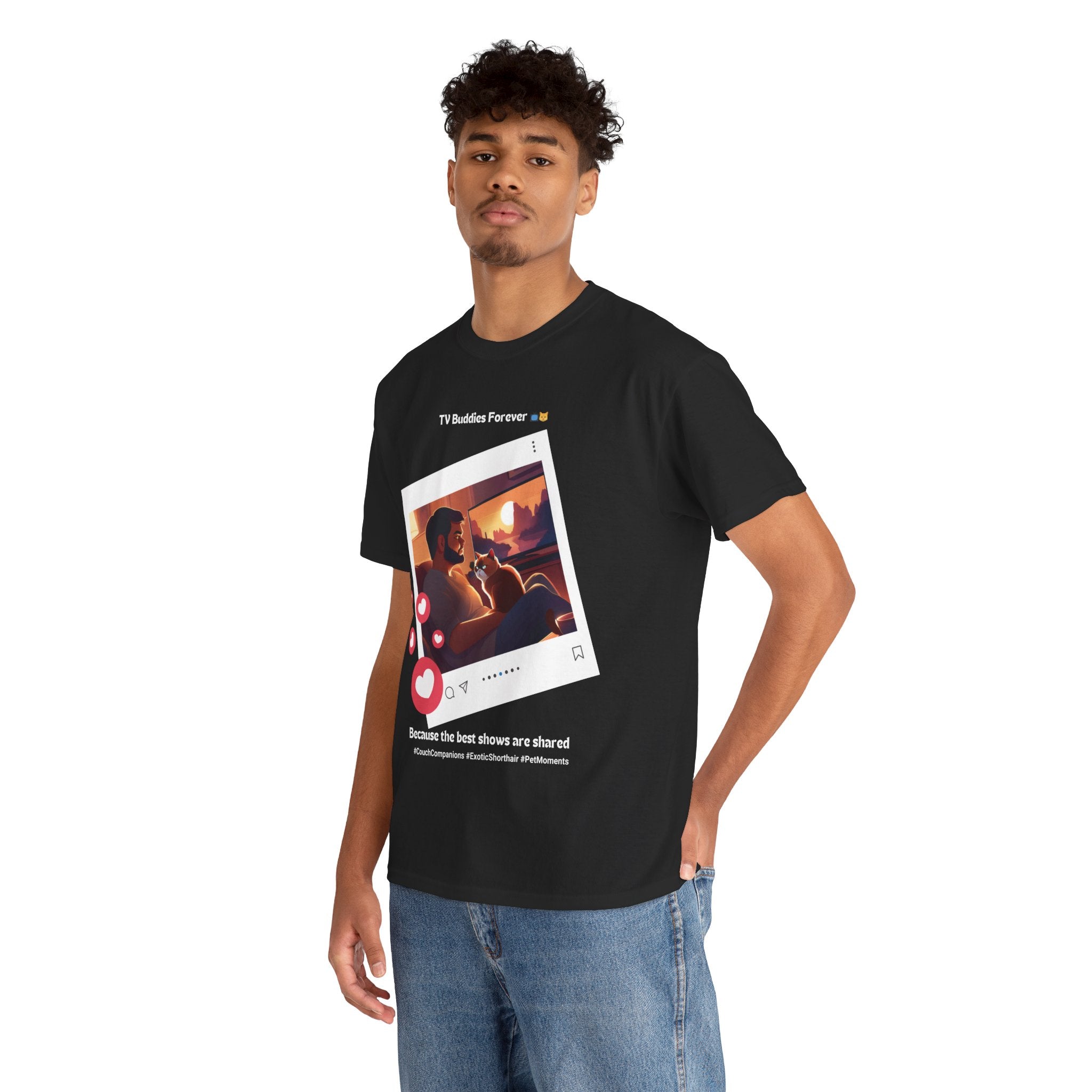 Men's - TV Buddies Forever: Exotic Shorthair Love T-Shirt