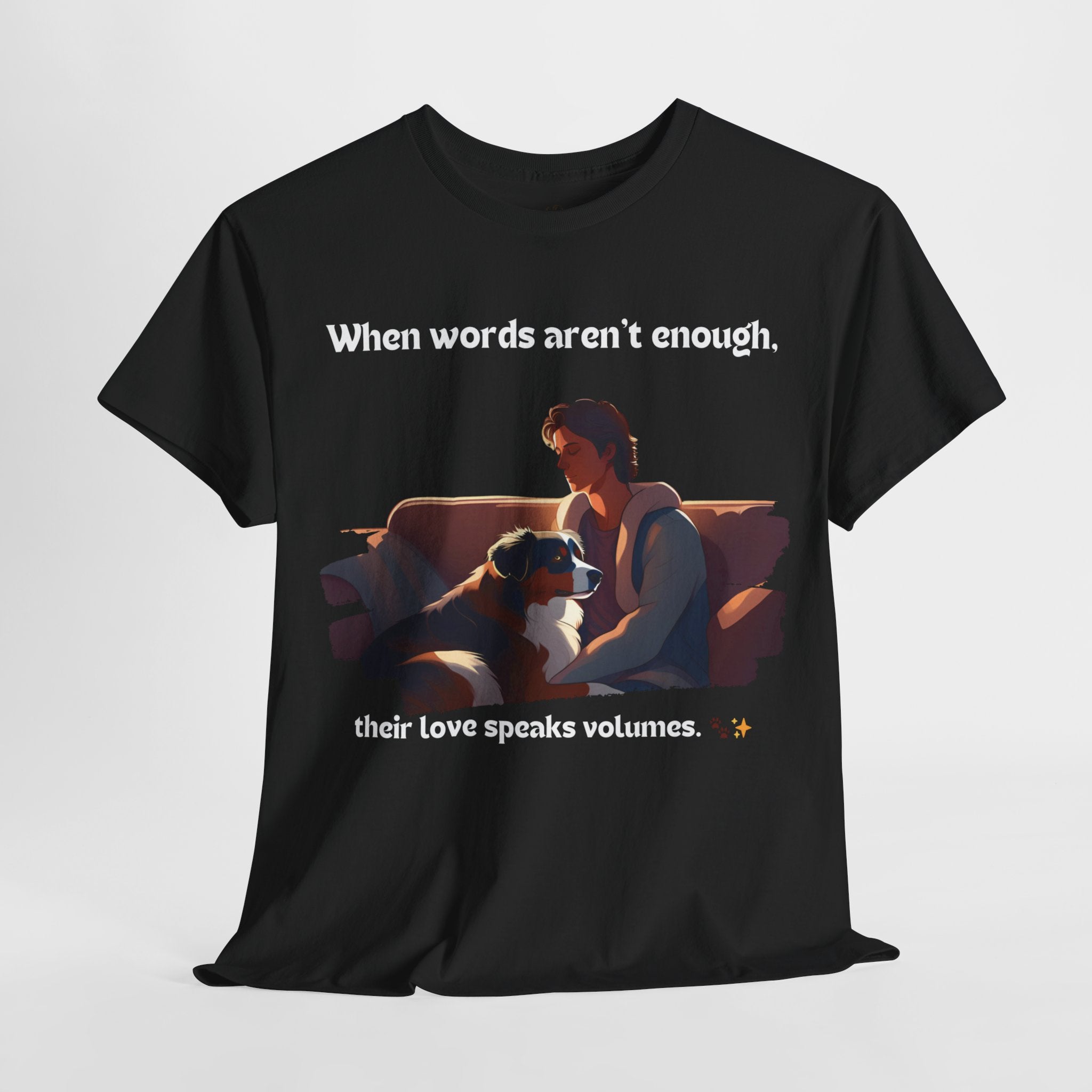 Men's - When Words Aren't Enough: Aussie Love T-Shirt