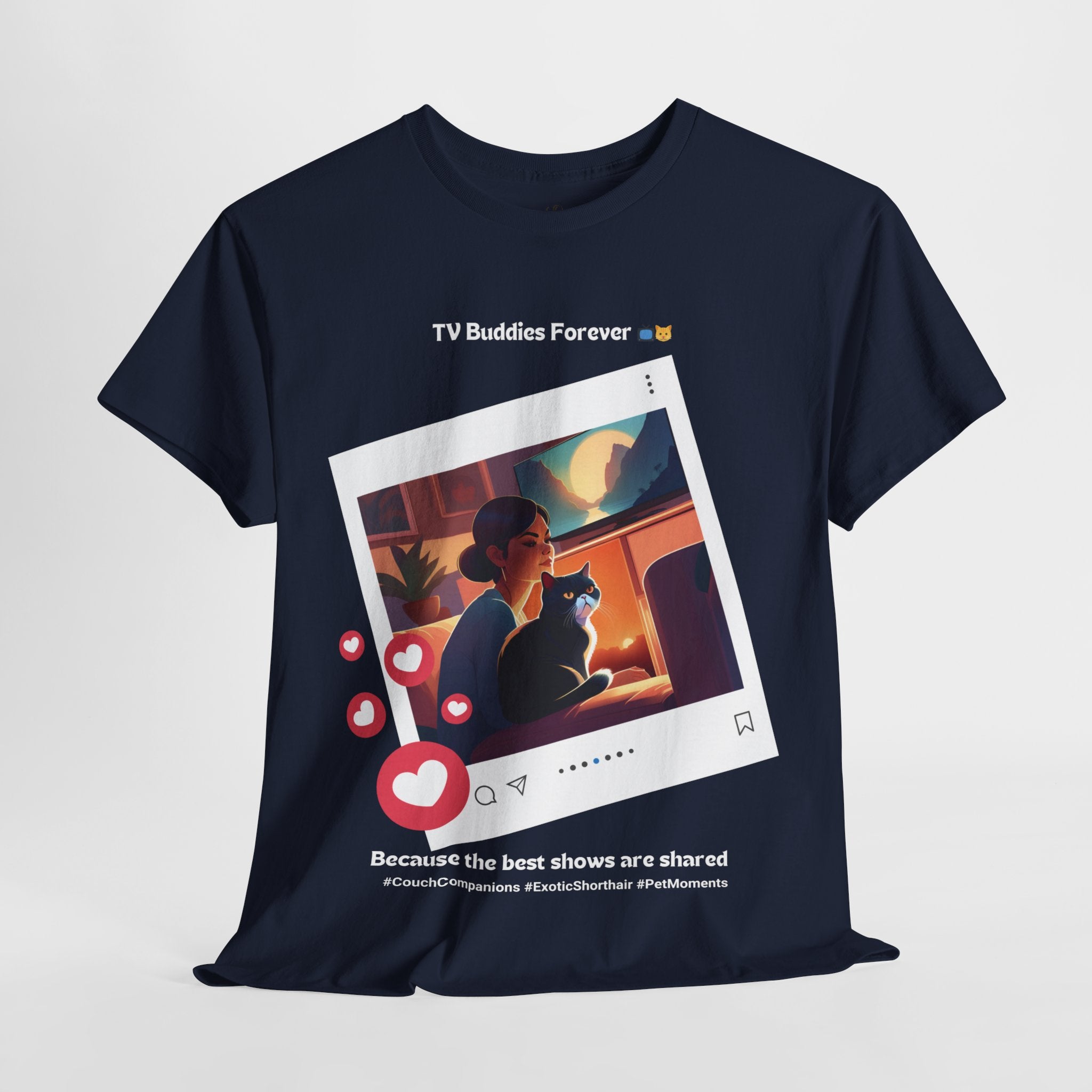 Women's - TV Buddies Forever: Exotic Shorthair Love T-Shirt