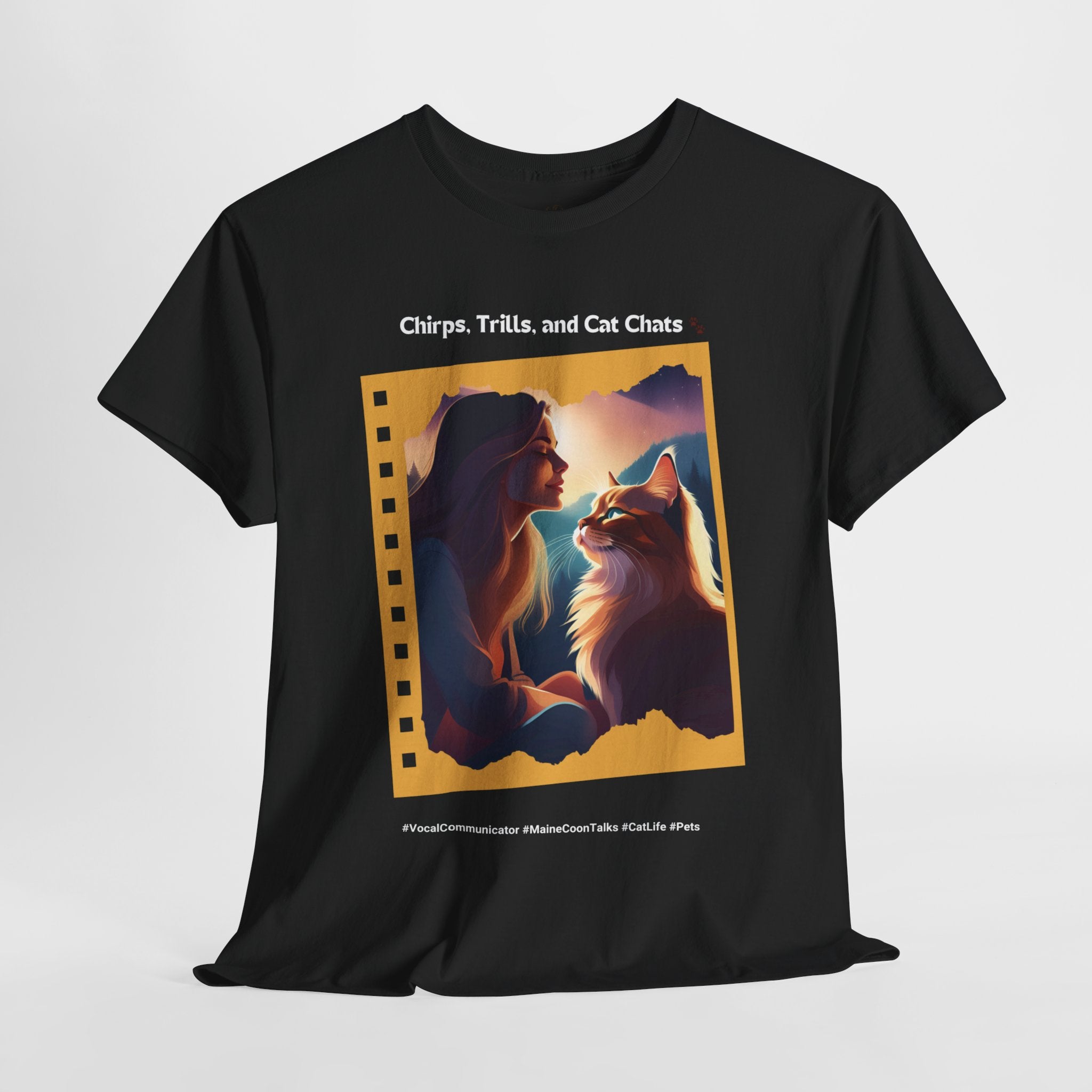 Women's - Chirps, Trills, and Cat Chats: Maine Coon Conversations T-Shirt