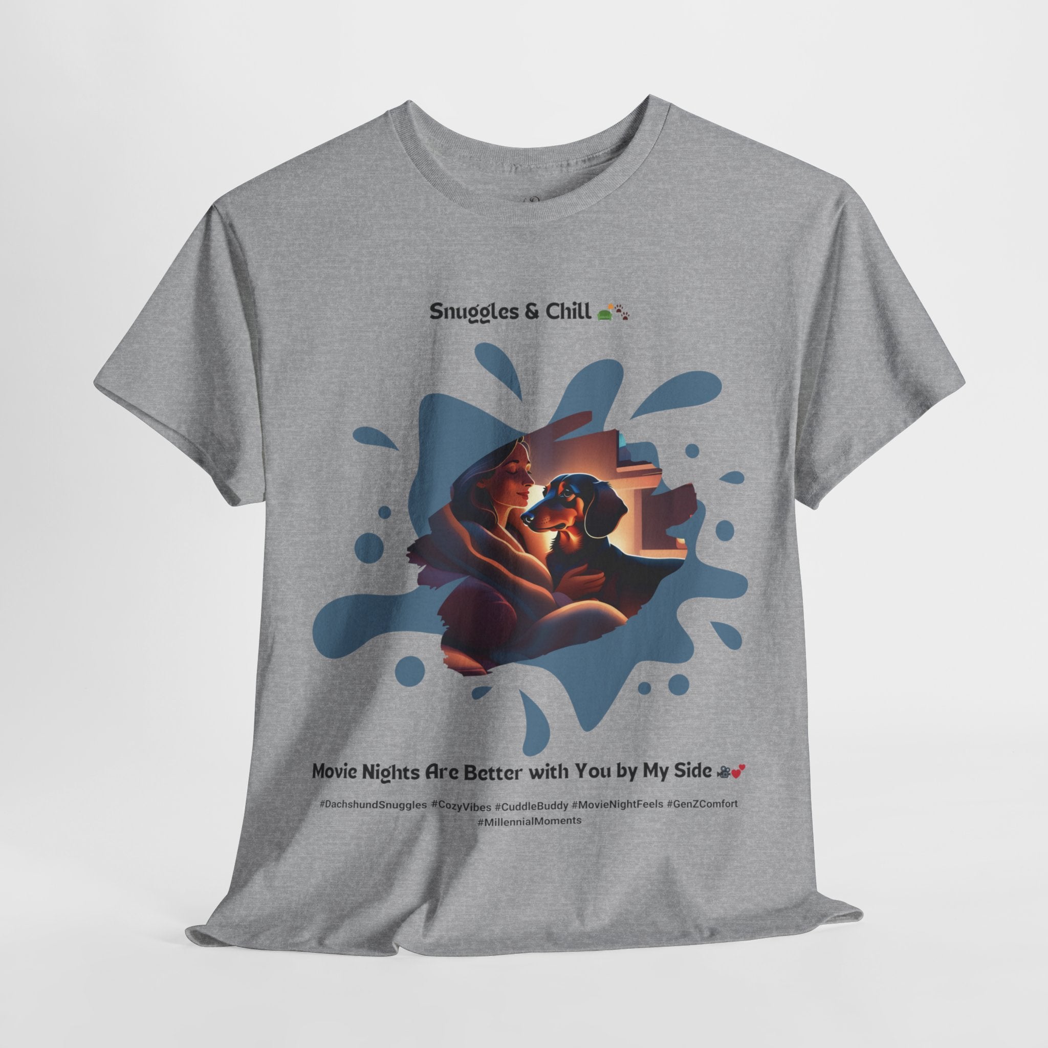 Women's - Snuggles & Chill: Dachshund Movie Night T-Shirt