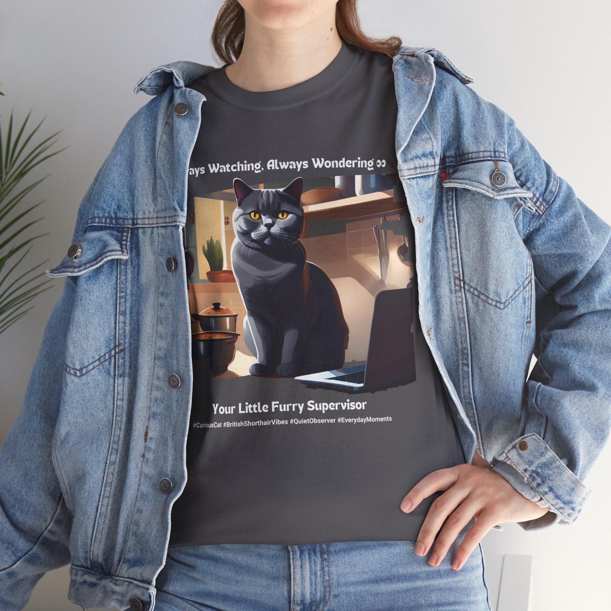 Unisex “Quiet Observer” British Shorthair T‑Shirt – Observant Kitty Gift