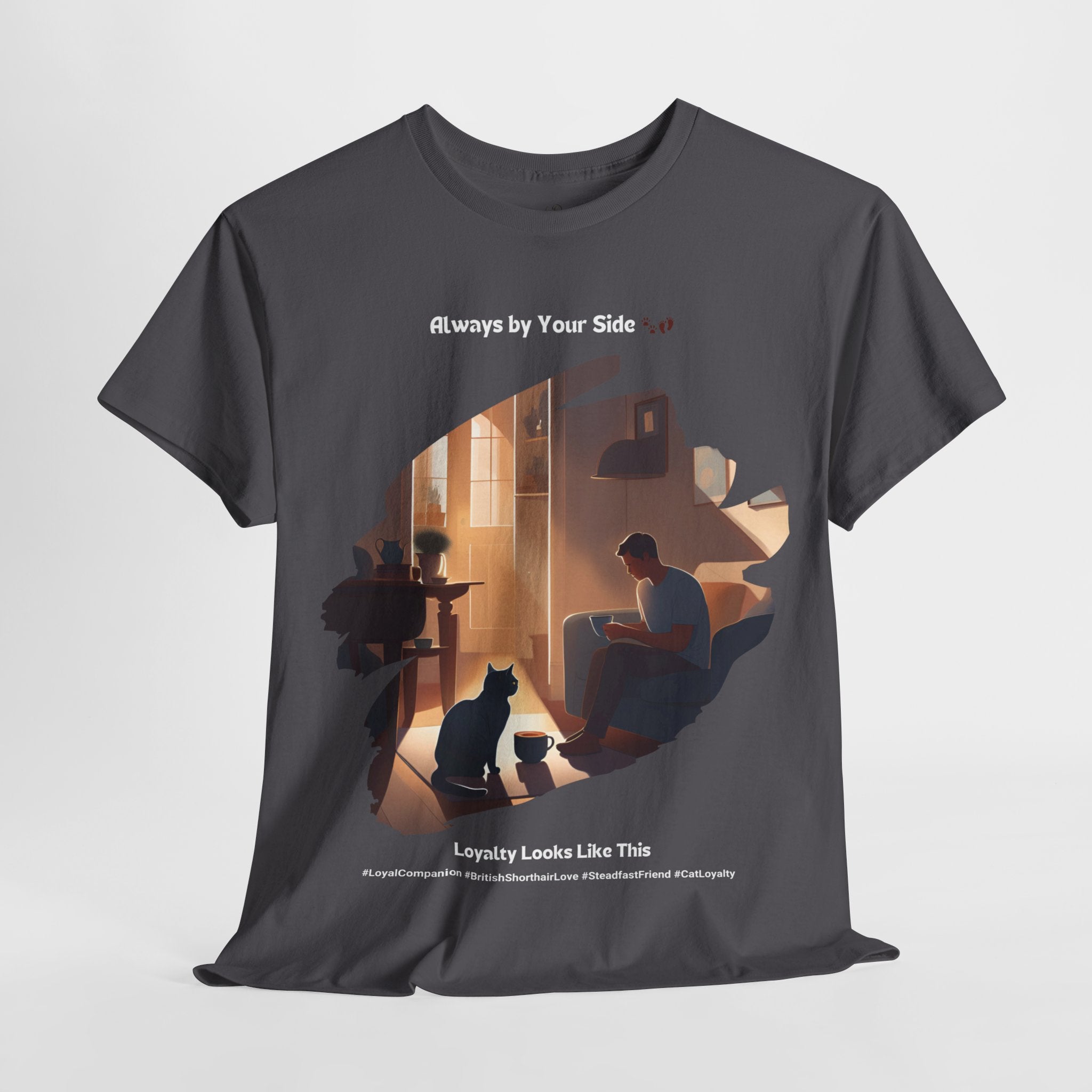 Men's - Ever-Present Purr: British Shorthair Loyalty T-Shirt