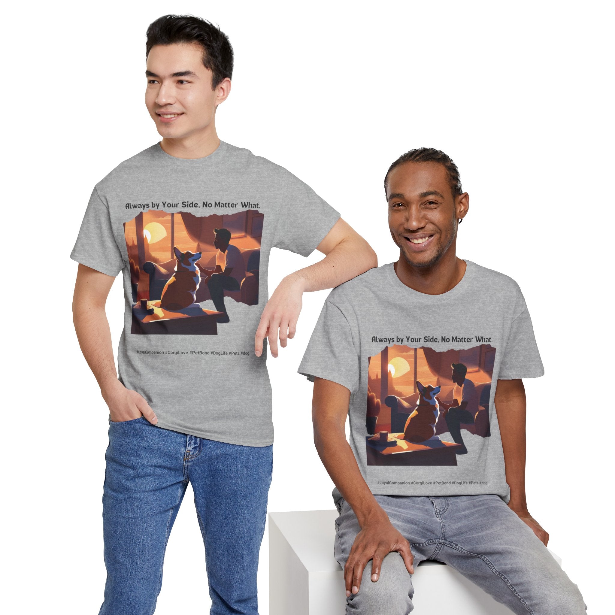 Men's - Always by Your Side: Corgi Love T-Shirt