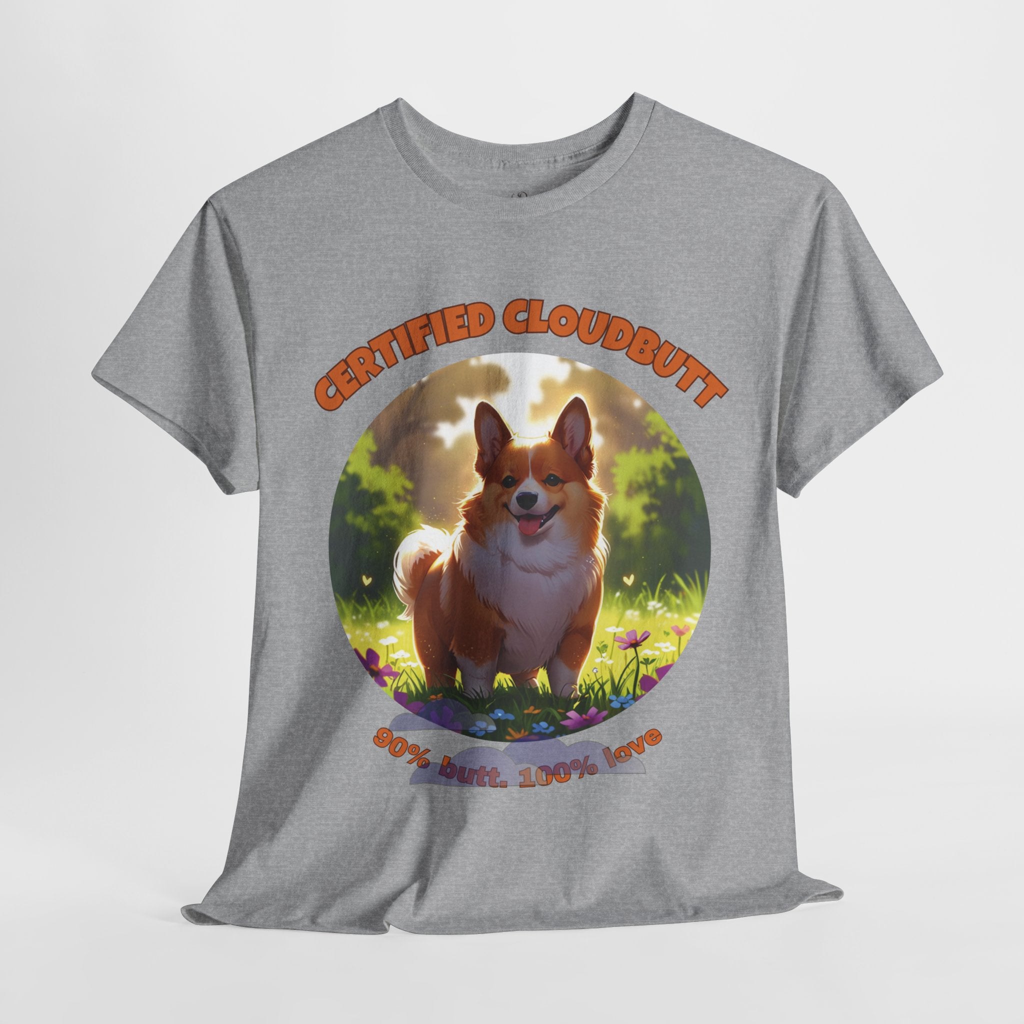 Unisex “Certified Cloudbutt” Corgi T-Shirt – Funny Pet Tee for Dog Lovers