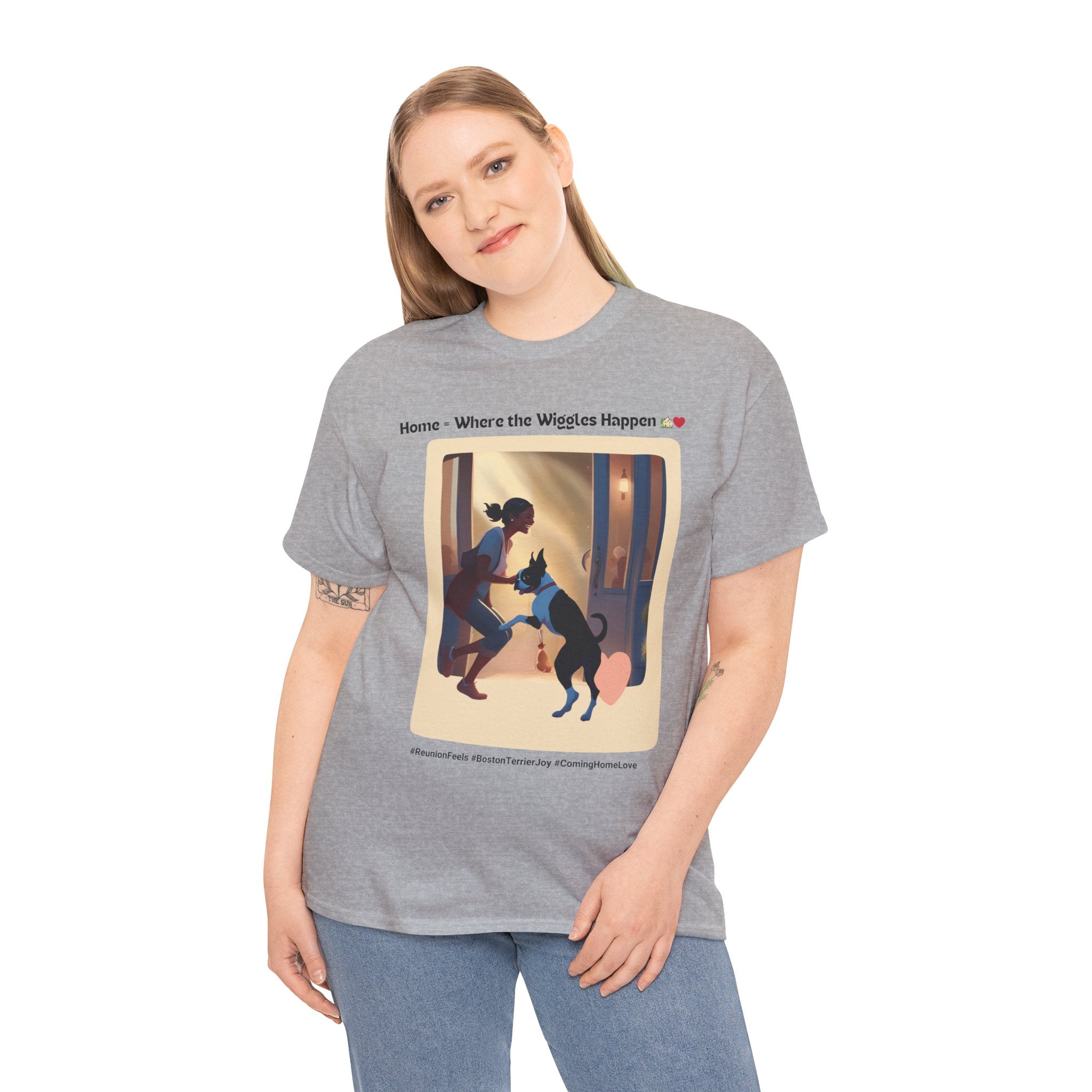 Women’s “Boundless Joy” Boston Terrier Reunion T‑Shirt – Joyful Reunion Mom Gift