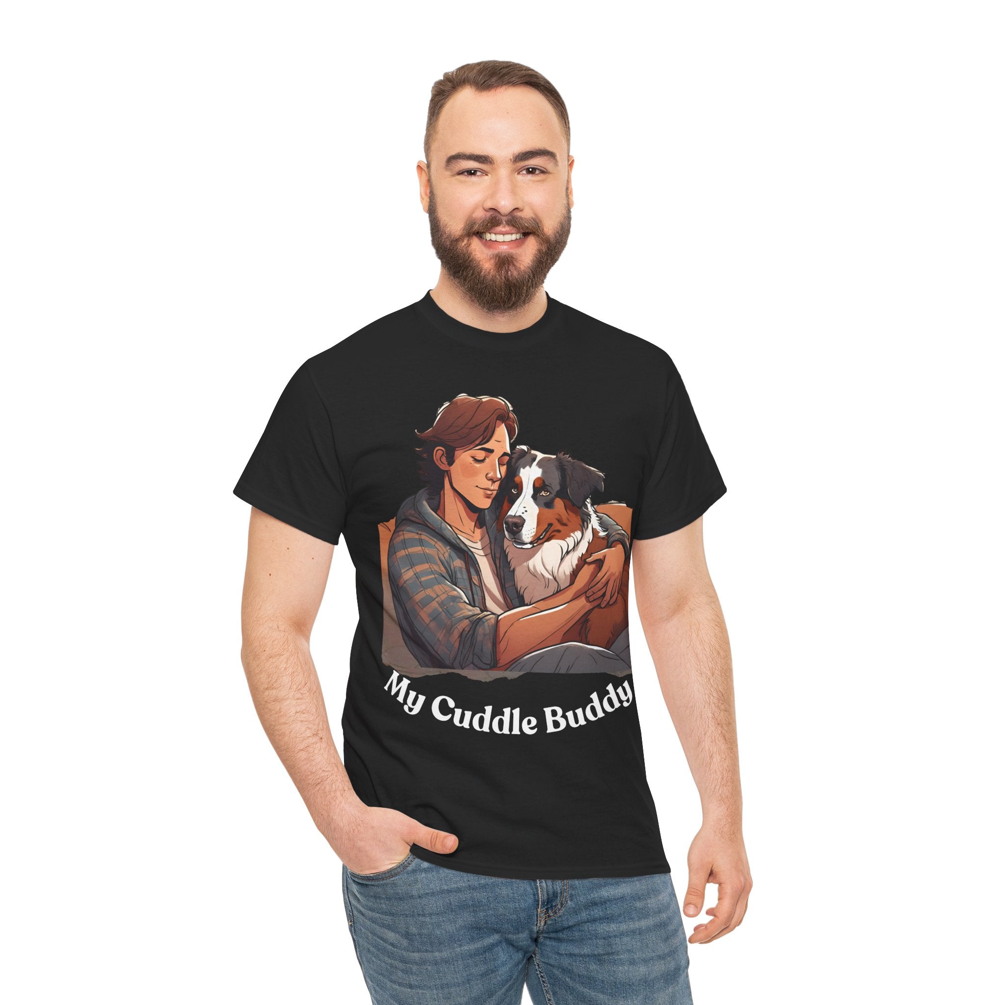 Men's - My Cuddle Buddy: Australian Shepherd T-Shirt