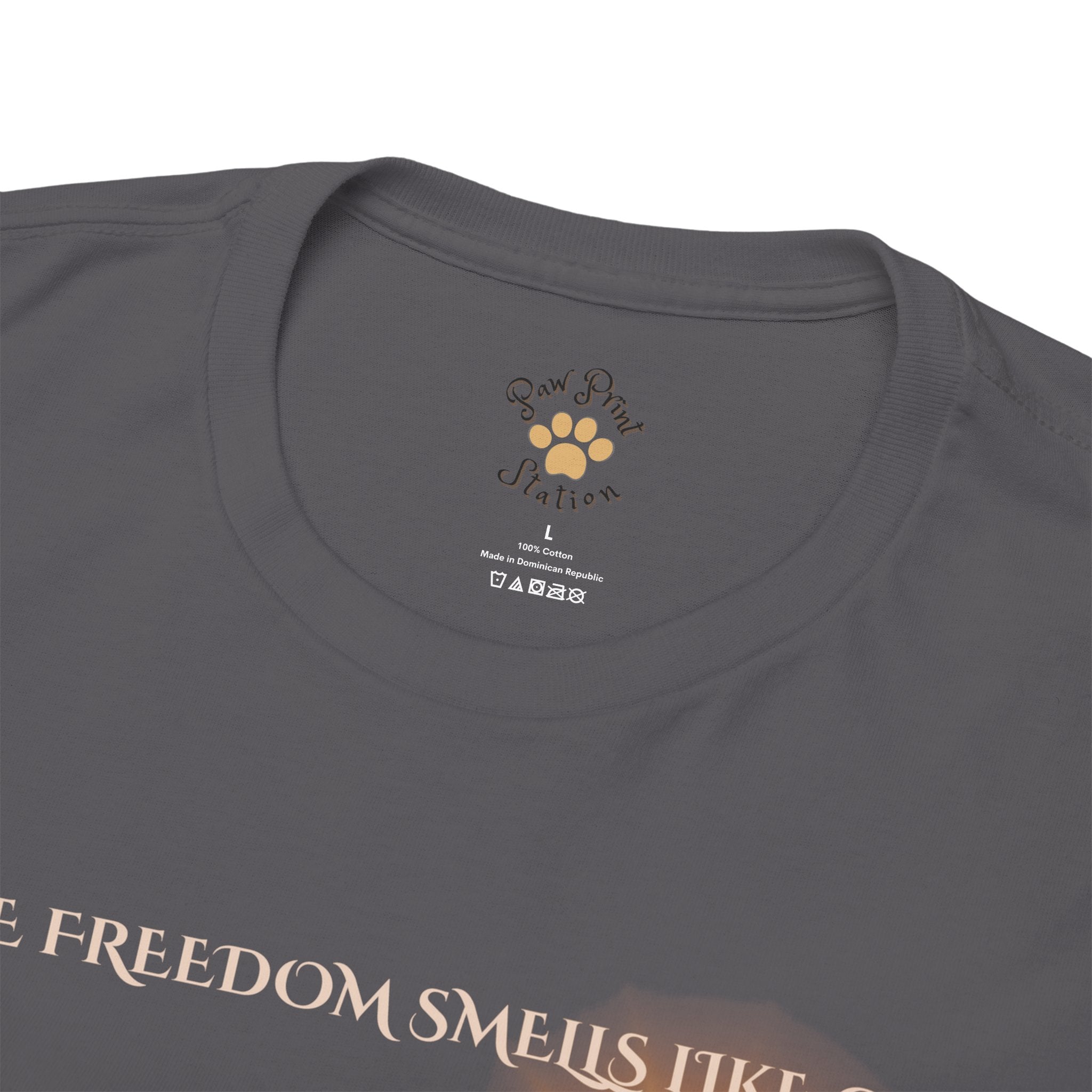 Unisex “Where Freedom Smells Like Grass” Shiba Inu T-Shirt – Dog Adventure Lover Tee