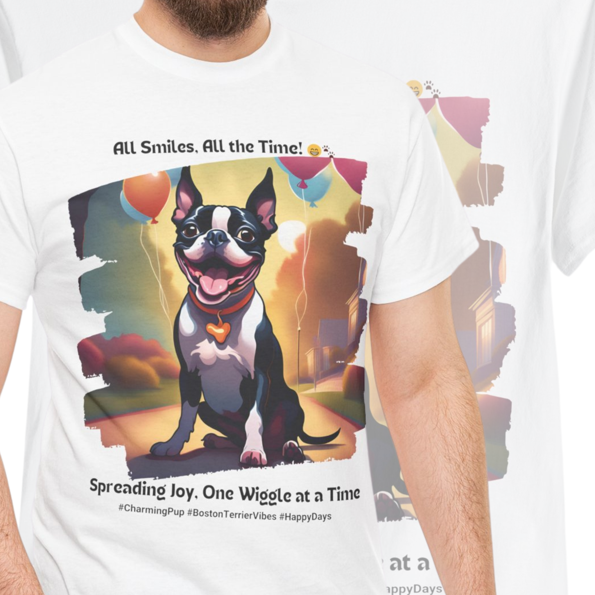 Unisex - Happy Days: Boston Terrier T-Shirt