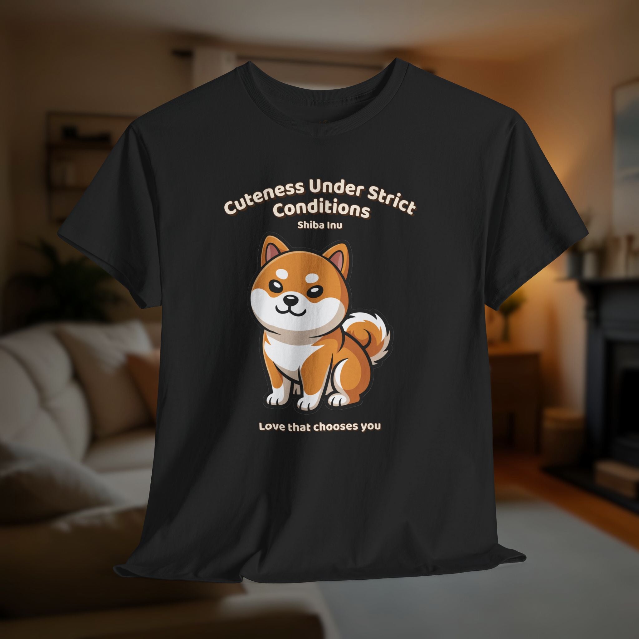 Unisex T-Shirt – Cuteness Under Strict Conditions: Shiba Inu Everyday Moments Edition