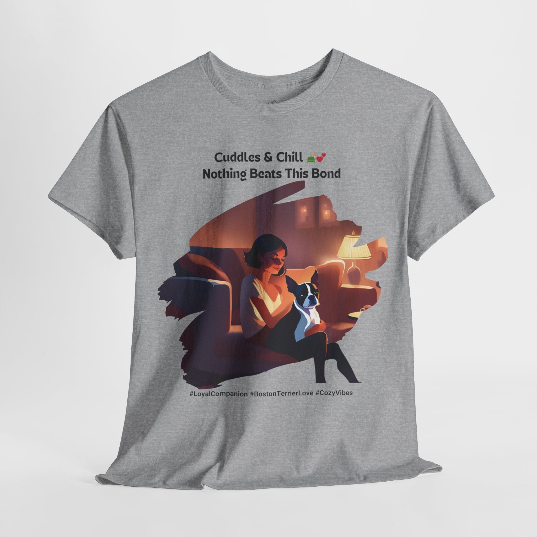 Women’s “Loyal Companion” Boston Terrier T‑Shirt – Faithful Pup Mom Gift