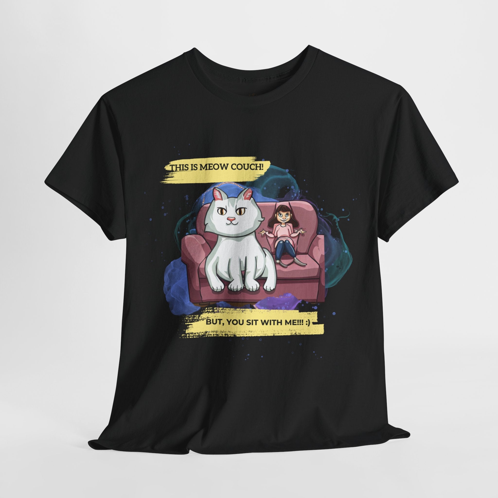 Unisex “Meow Couch” T-Shirt – Sofa King Kitty, Cat Lover Gift