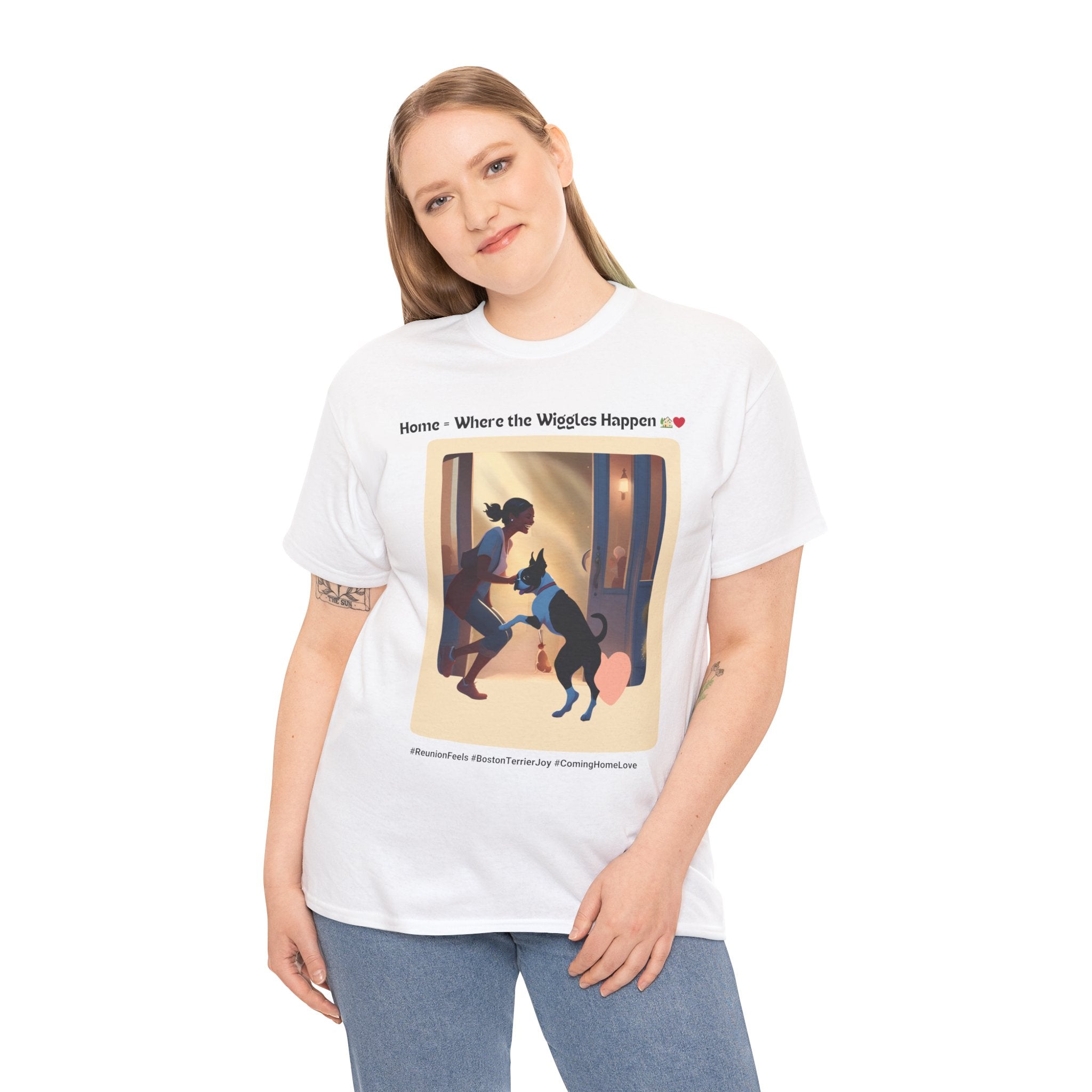 Women’s “Boundless Joy” Boston Terrier Reunion T‑Shirt – Joyful Reunion Mom Gift