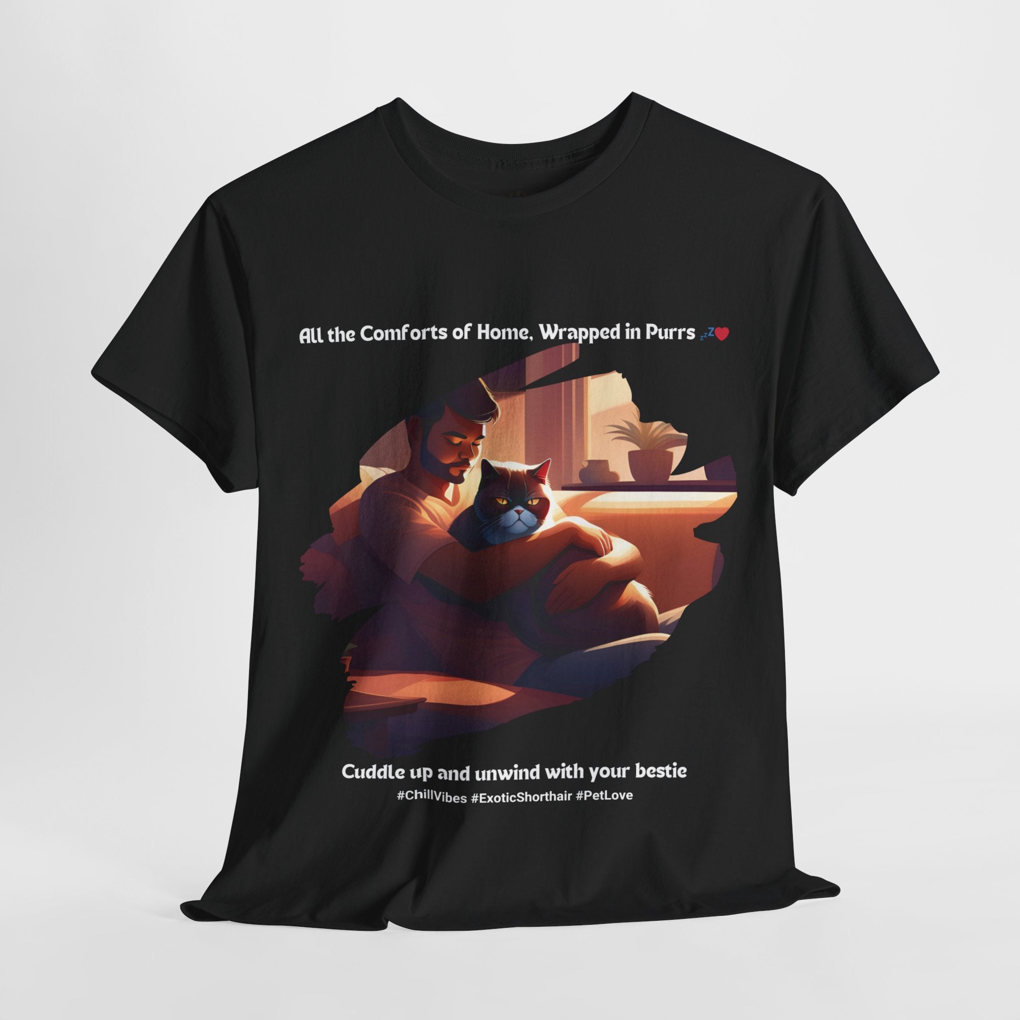 Men’s “Purrfect Pair” Exotic Shorthair T‑Shirt – Cozy Cat Dad Gift
