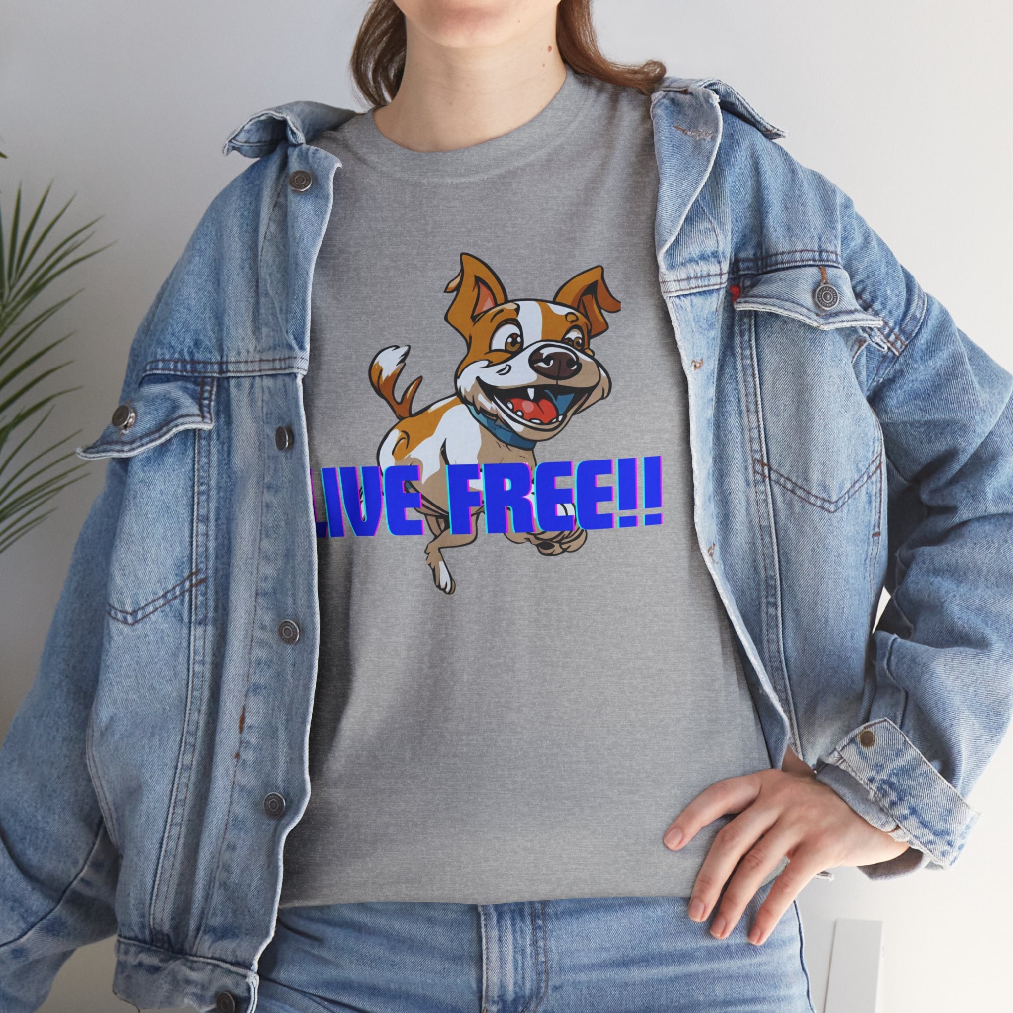 Unisex “Live Free with Your Furry Best Friend” T-Shirt – Adventure Pet Lover Gift