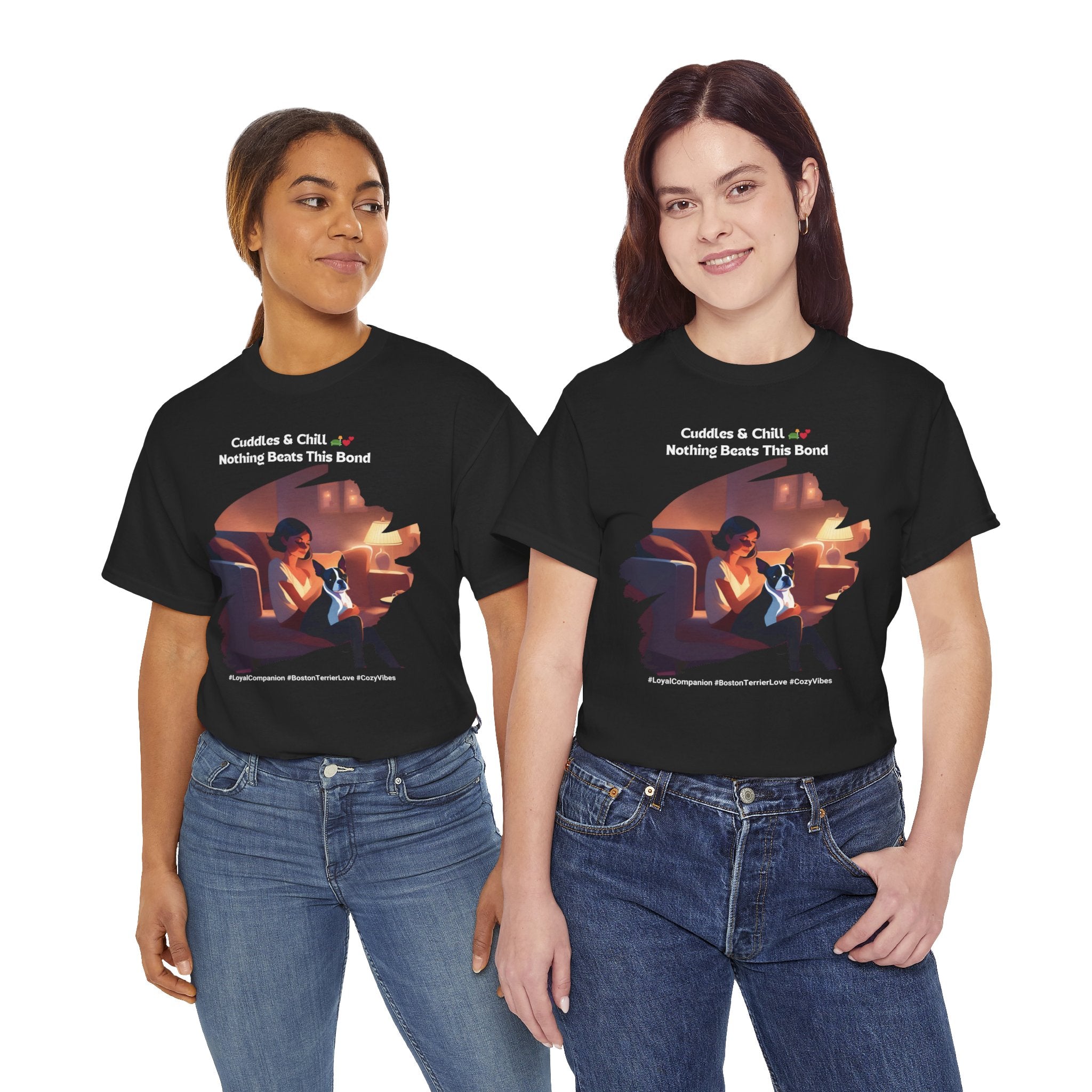Women’s “Loyal Companion” Boston Terrier T‑Shirt – Faithful Pup Mom Gift