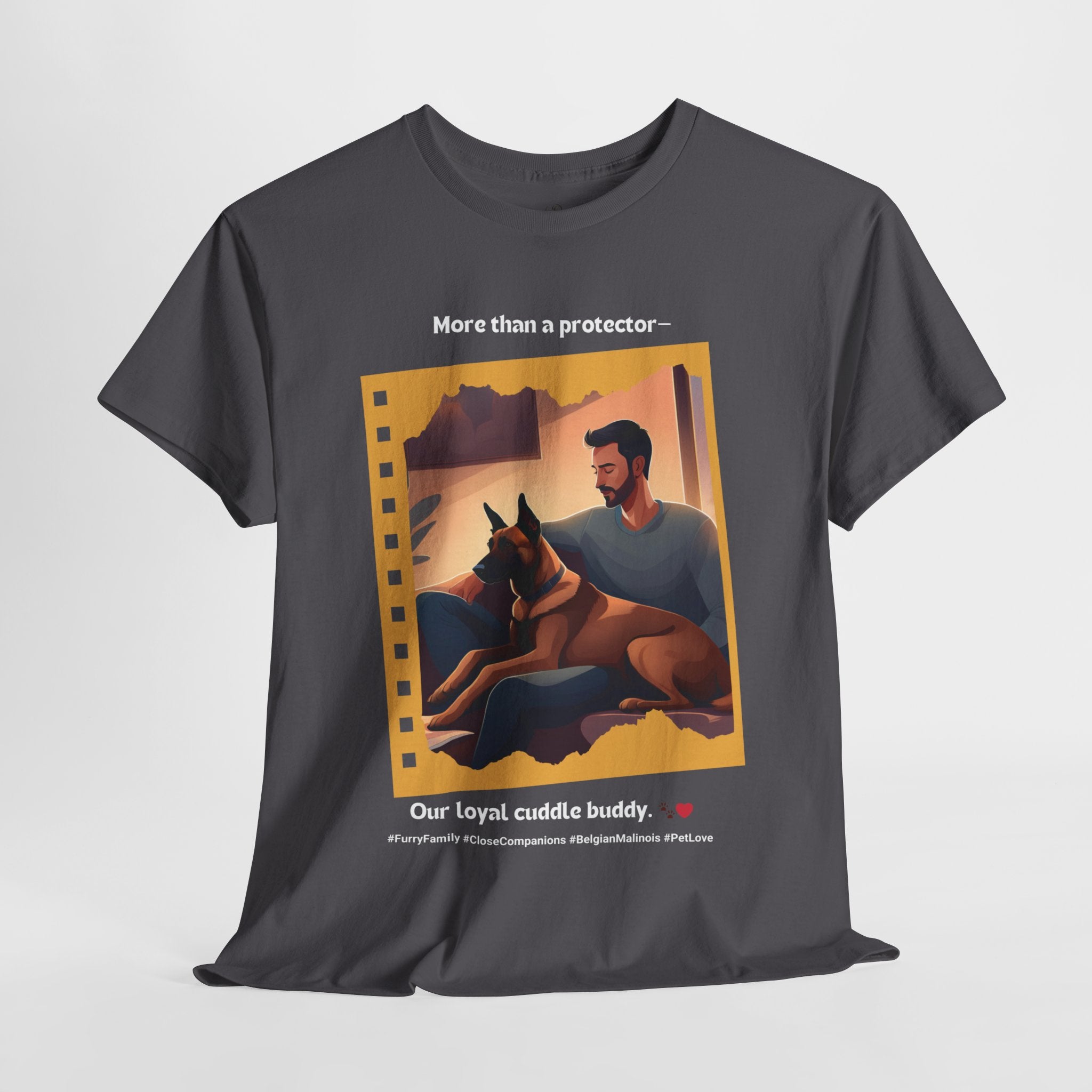 Men's - Loyal Cuddle Buddy: Belgian Malinois T-Shirt
