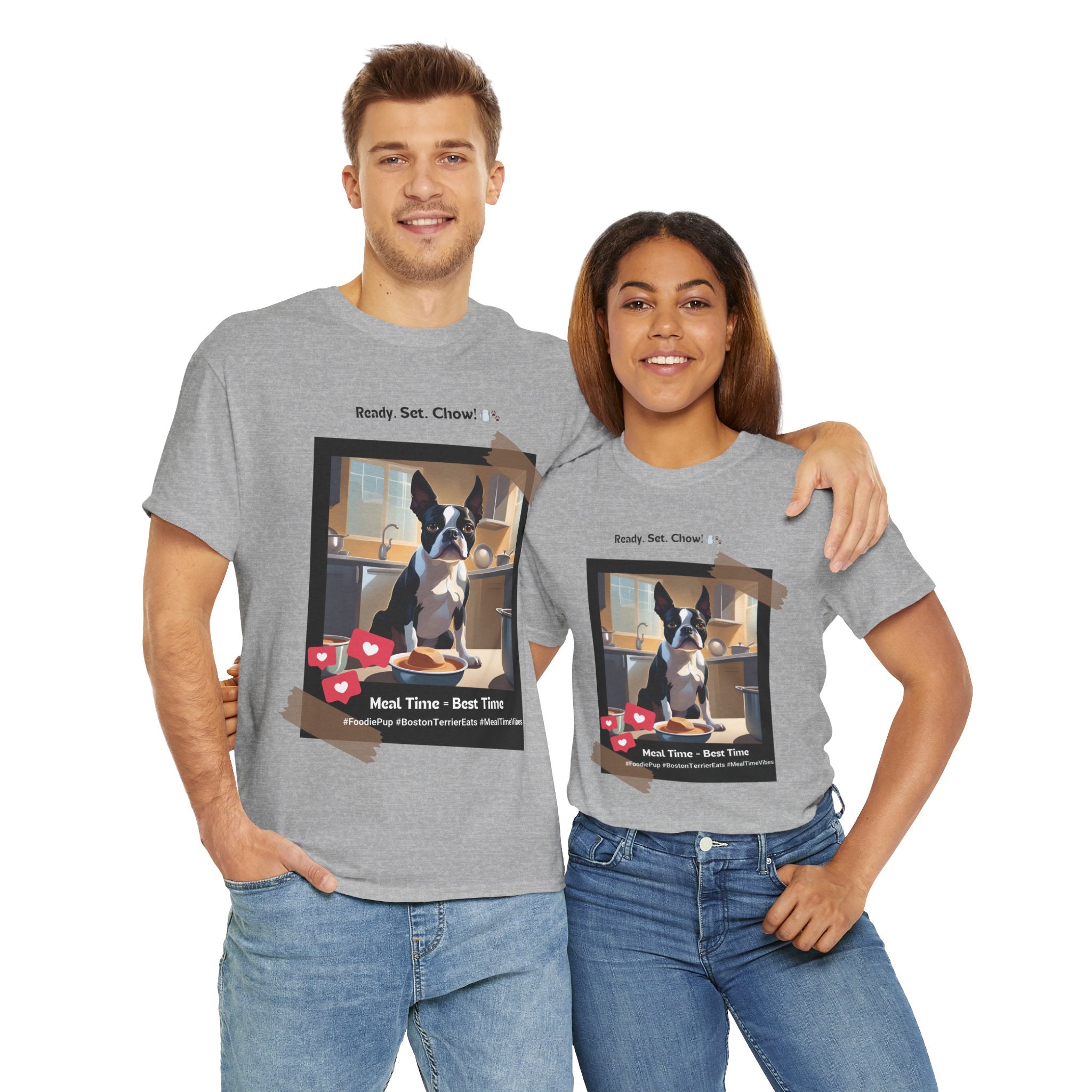 Unisex - Meal Time = Best Time: Boston Terrier T-Shirt