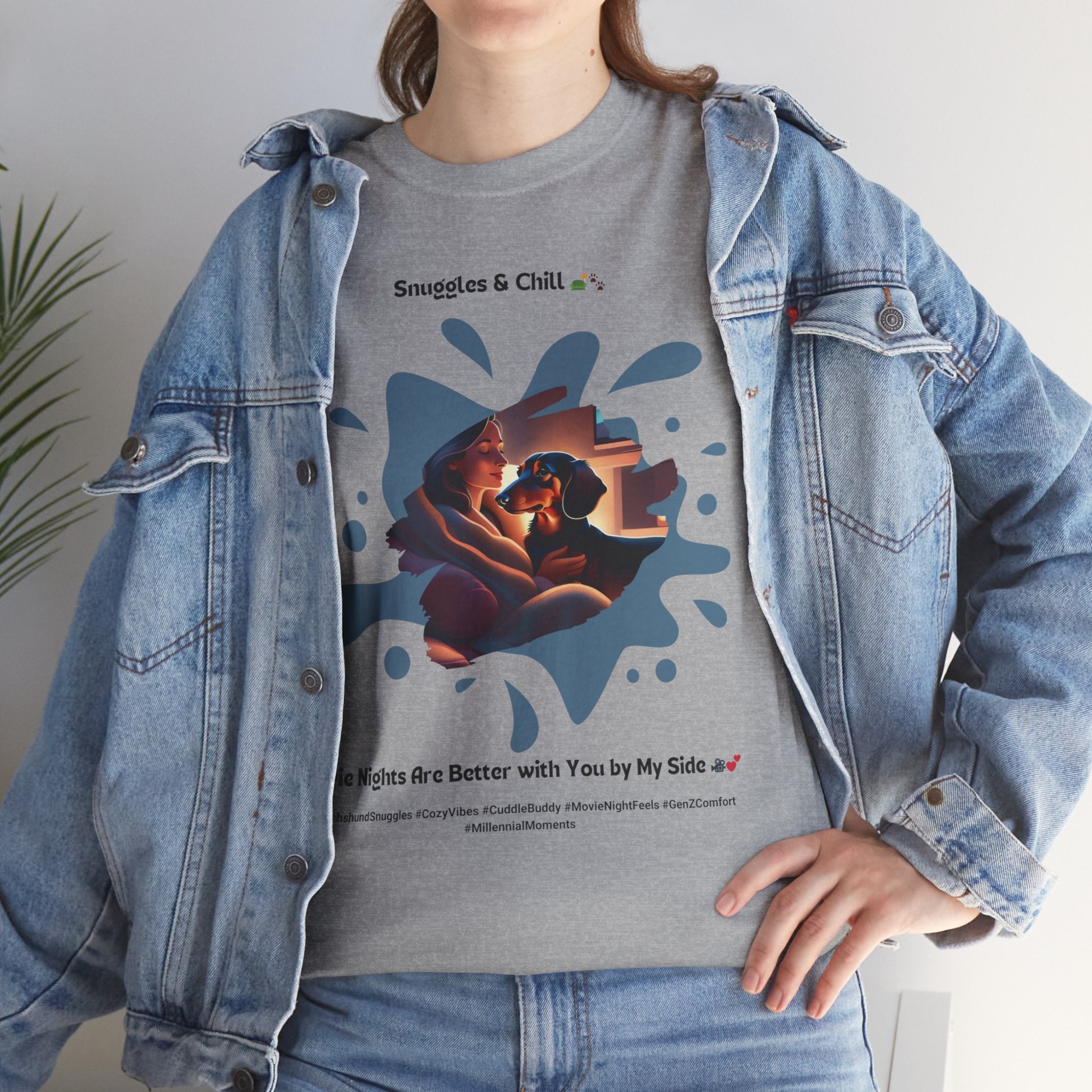 Women's - Snuggles & Chill: Dachshund Movie Night T-Shirt