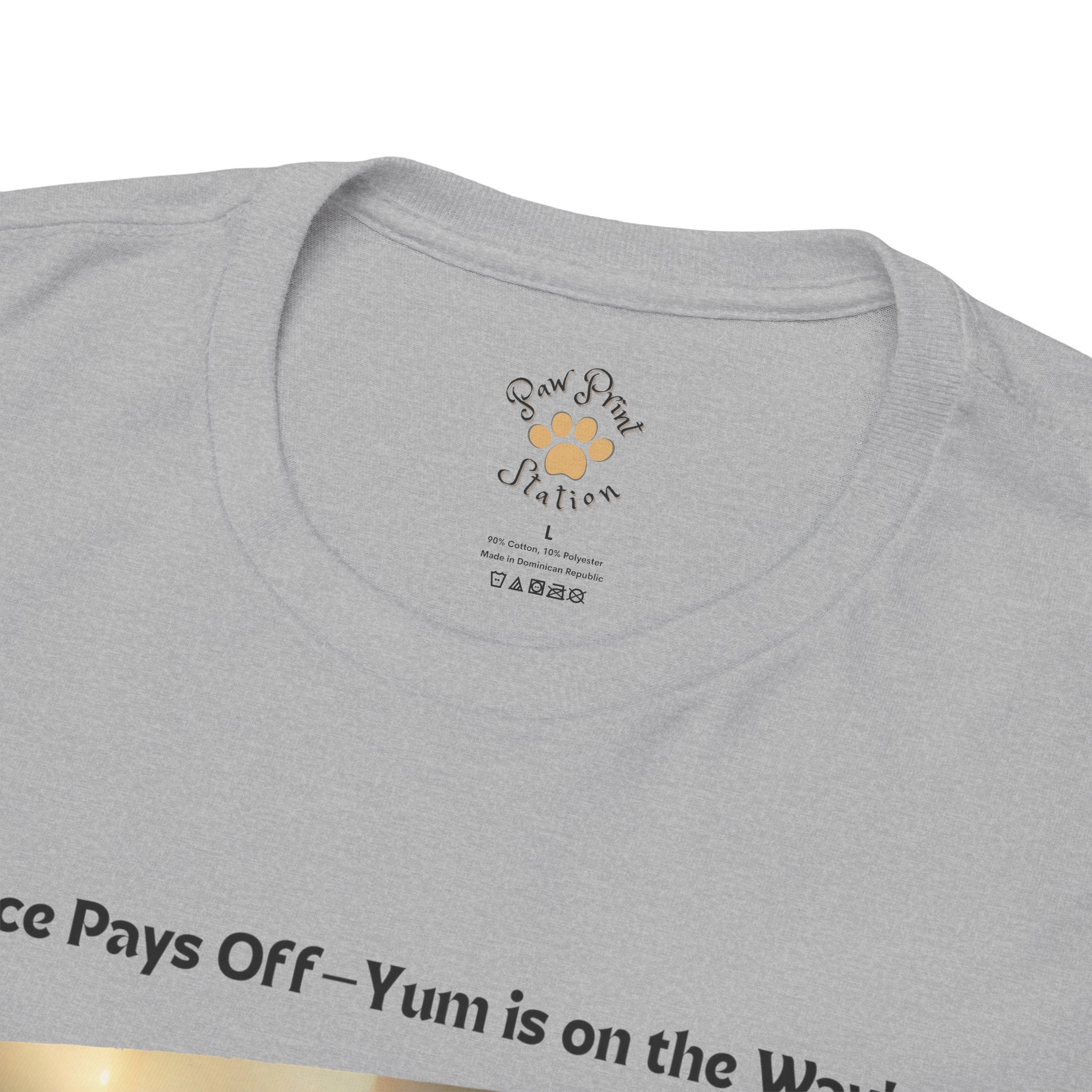 Unisex “Patience Pays Off: Shiba Inu Treats” T‑Shirt – Good Pup Reward Gift