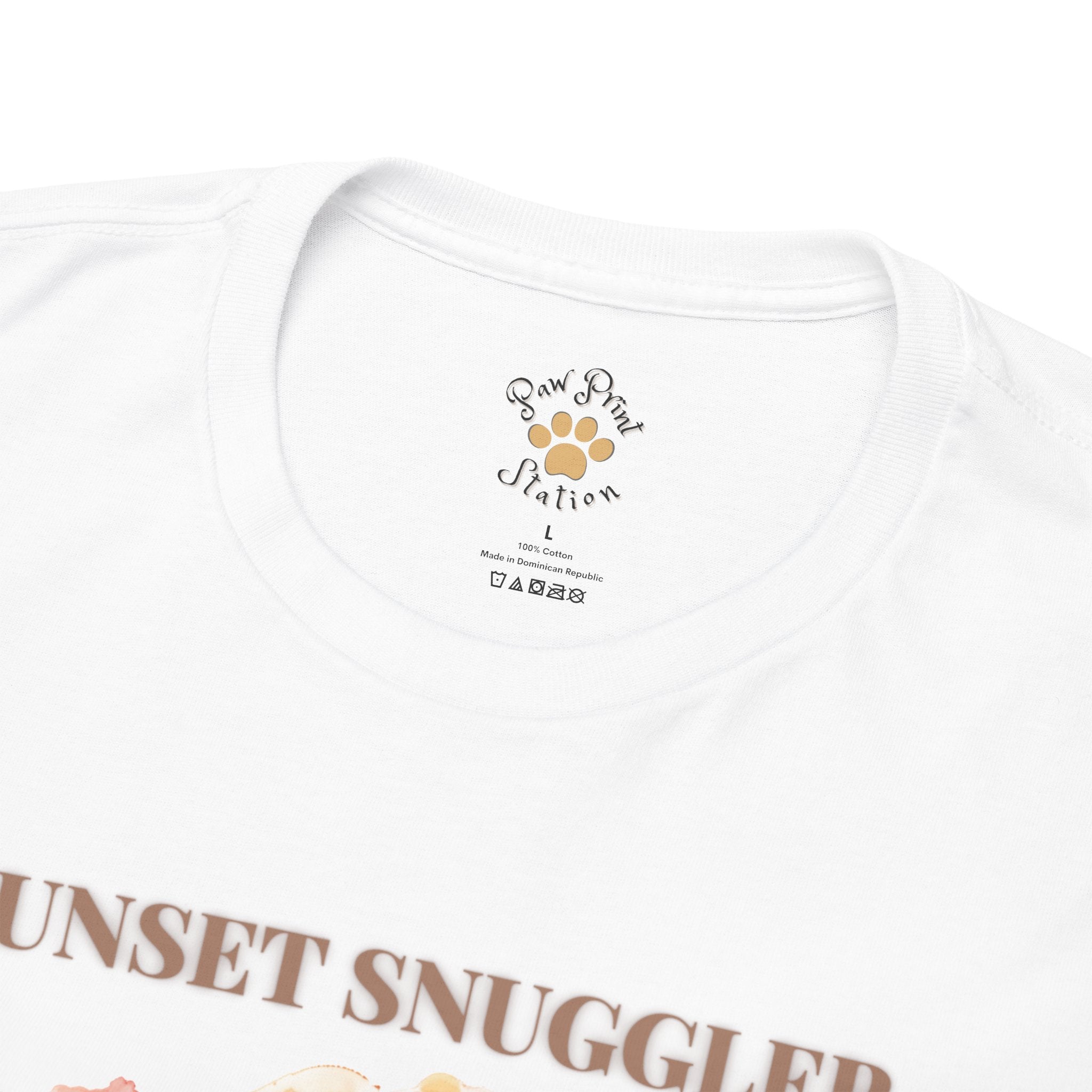 Unisex “Sunset Snuggler” Shih Tzu T-Shirt – Pet Parent Gift, Summer Vibes Tee