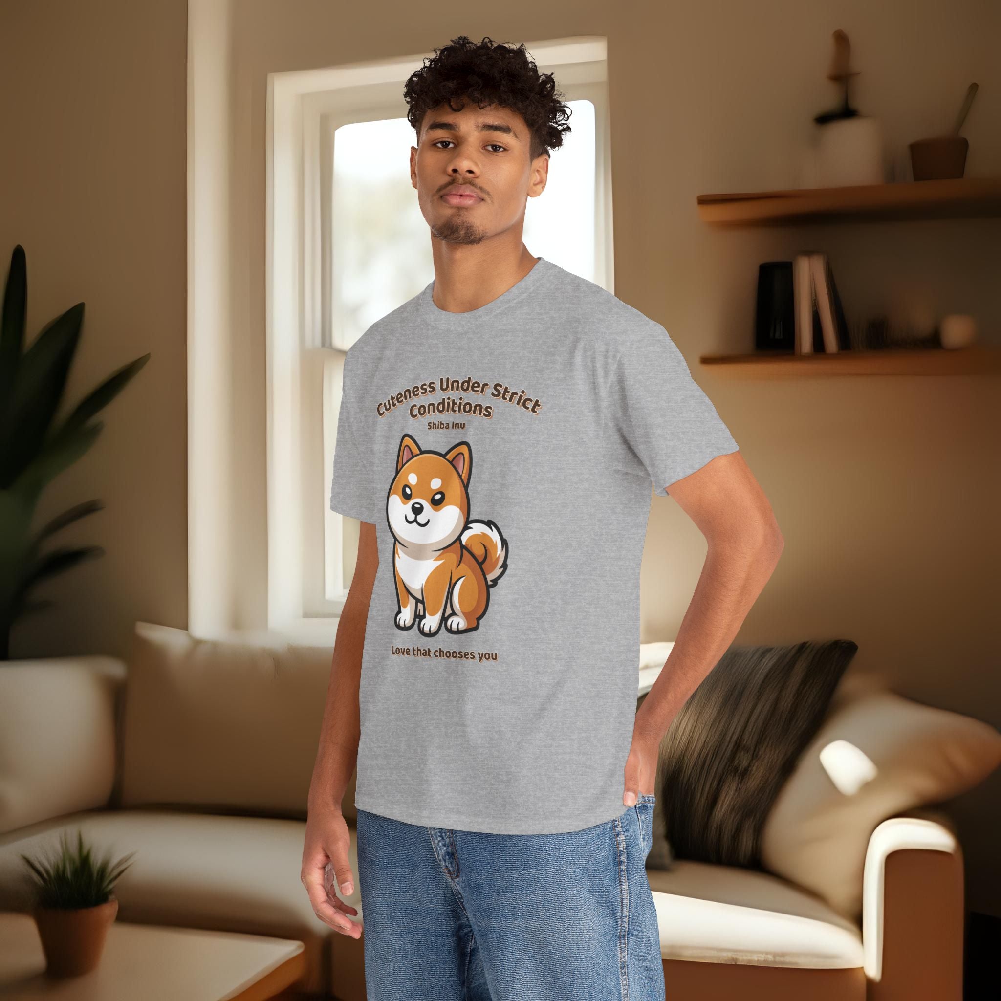 Unisex T-Shirt – Cuteness Under Strict Conditions: Shiba Inu Everyday Moments Edition