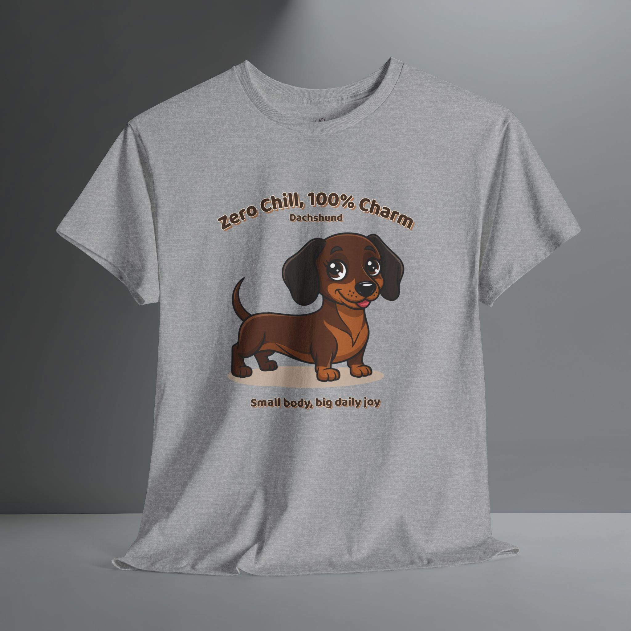 Unisex T-Shirt – Zero Chill, 100% Charm: Dachshund Everyday Moments Edition