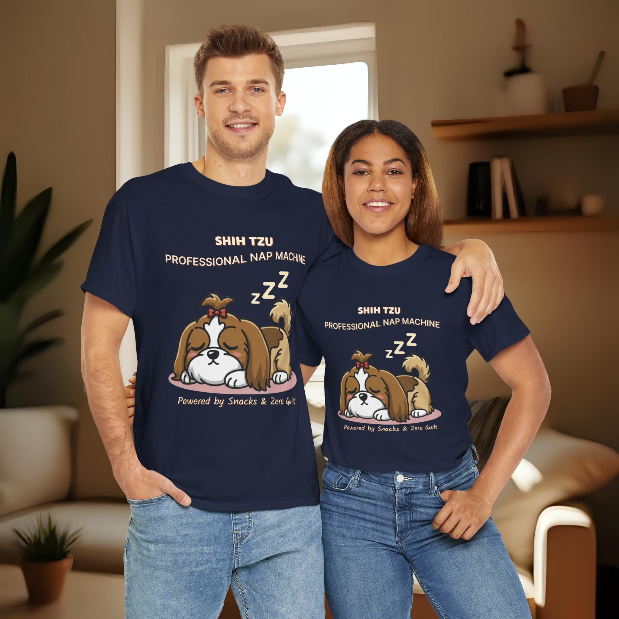 Unisex T-Shirt – Professional Nap Machine: Shih Tzu Everyday Moments Edition