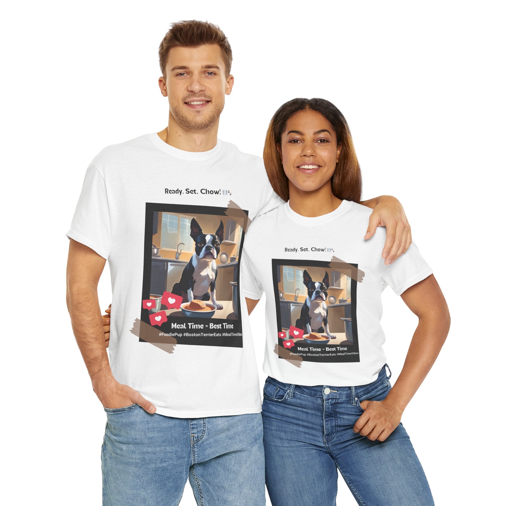Unisex - Meal Time = Best Time: Boston Terrier T-Shirt