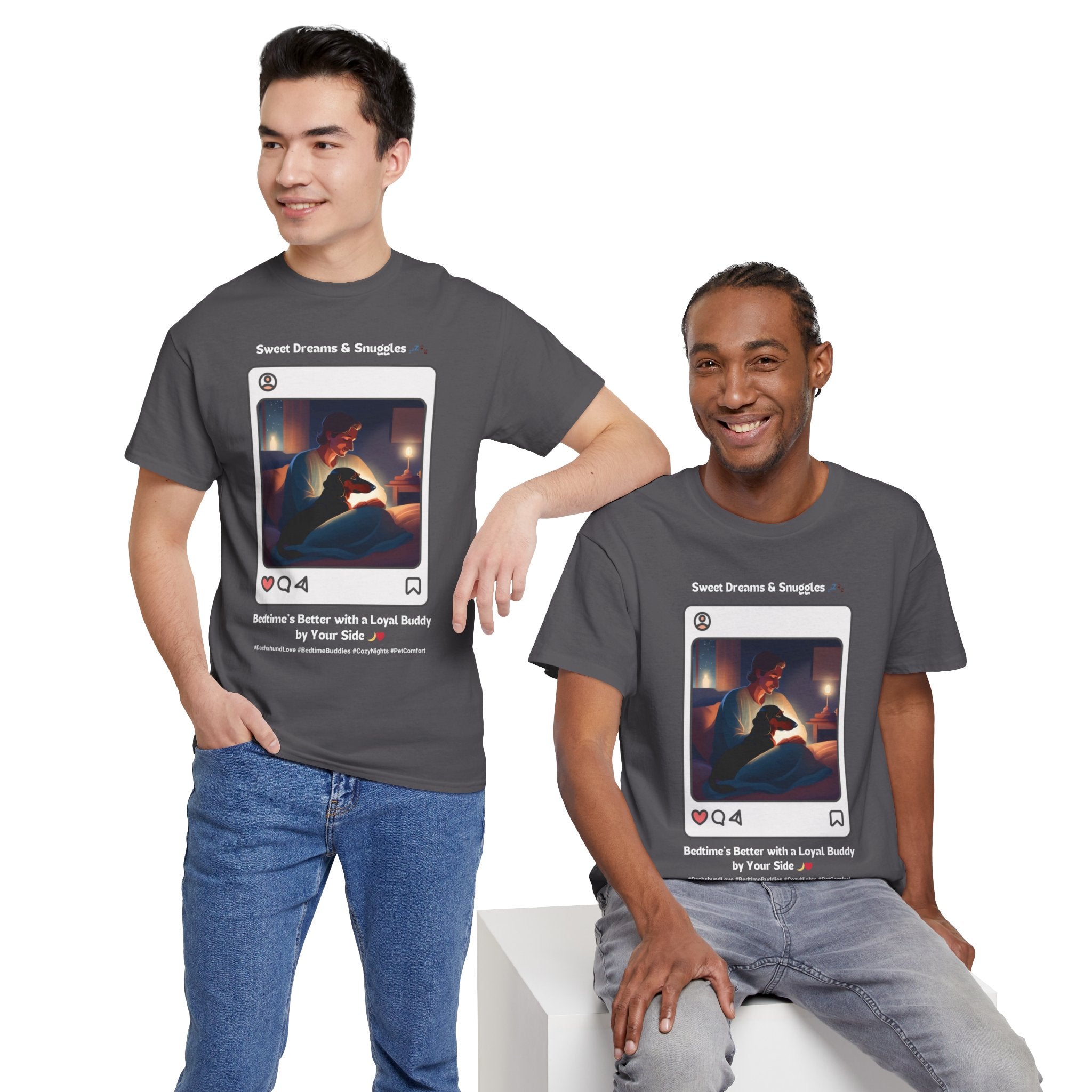 Men's - Sweet Dreams & Snuggles: Dachshund Love T-Shirt