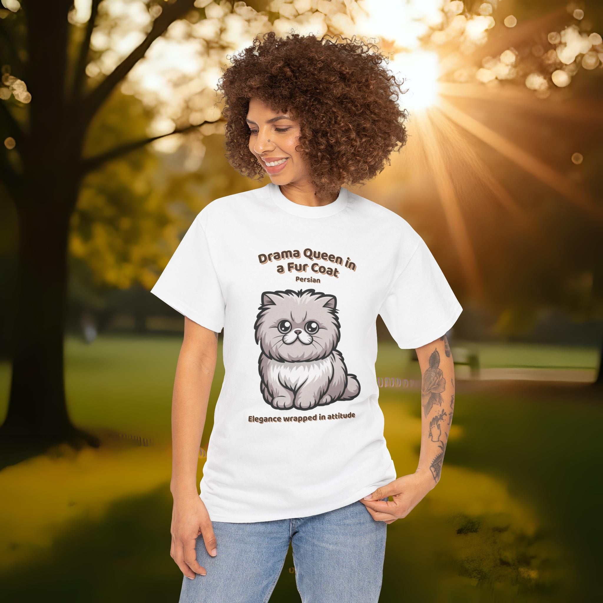 Unisex T-Shirt – Drama Queen in a Fur Coat: Persian Everyday Moments Edition