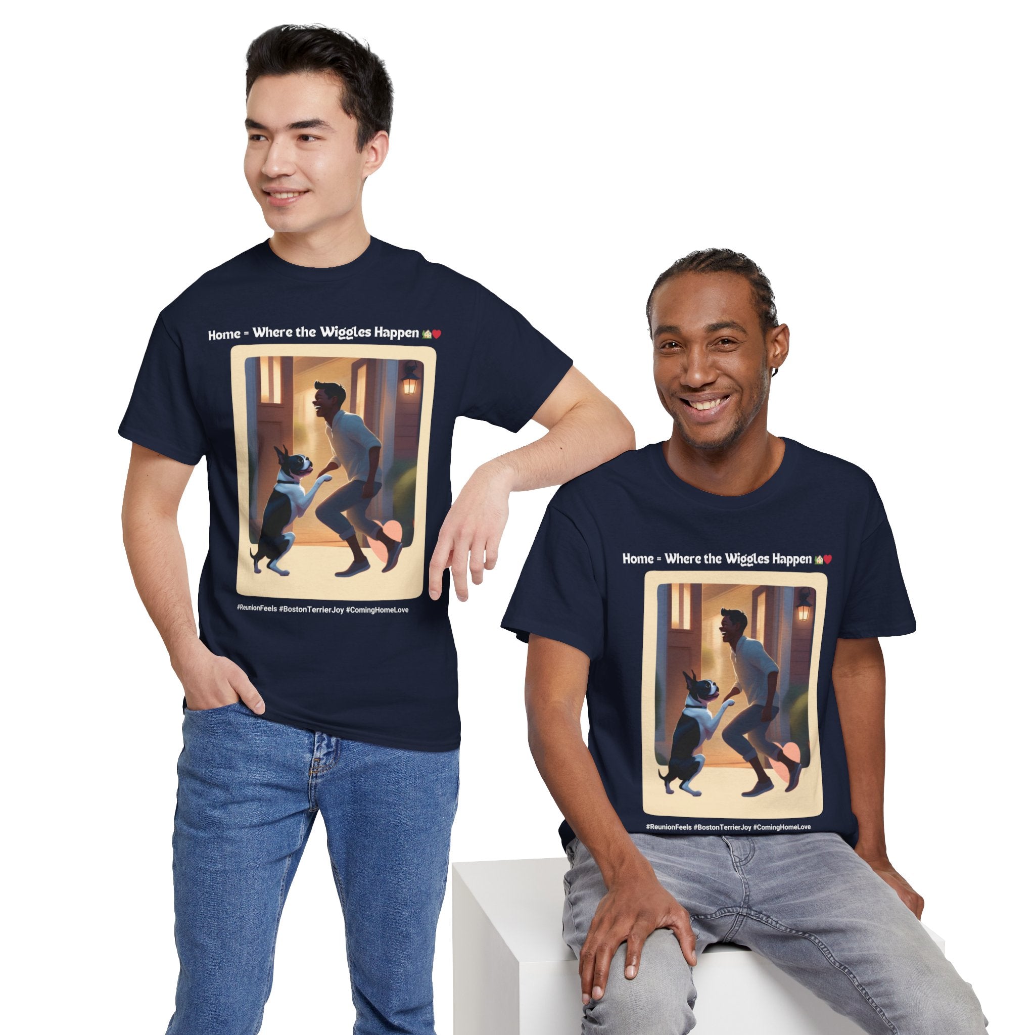 Men's - Boundless Joy: Boston Terrier Reunion T-Shirt