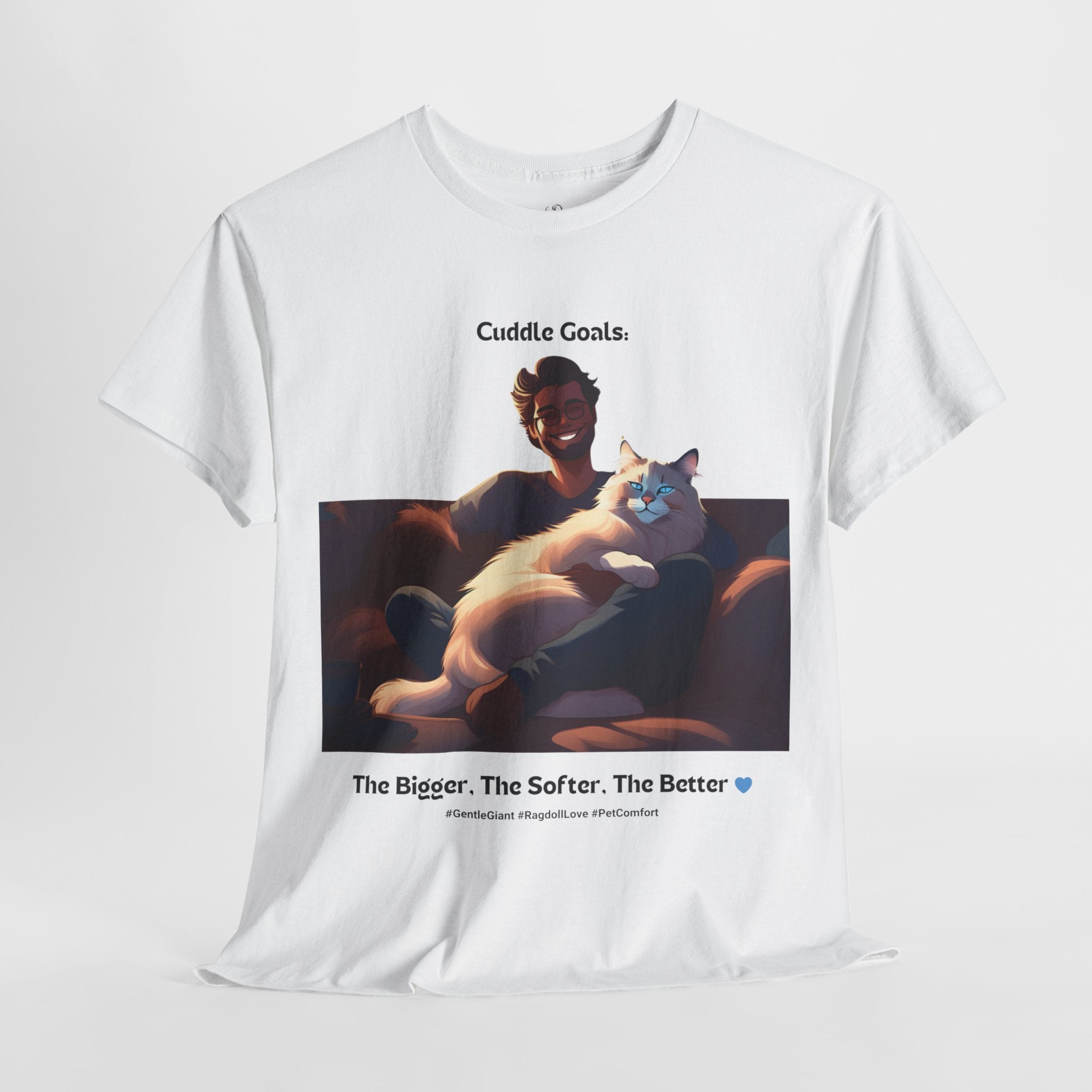Men’s “Cuddle Goals” Ragdoll T‑Shirt – Snuggle Cat Dad Gift