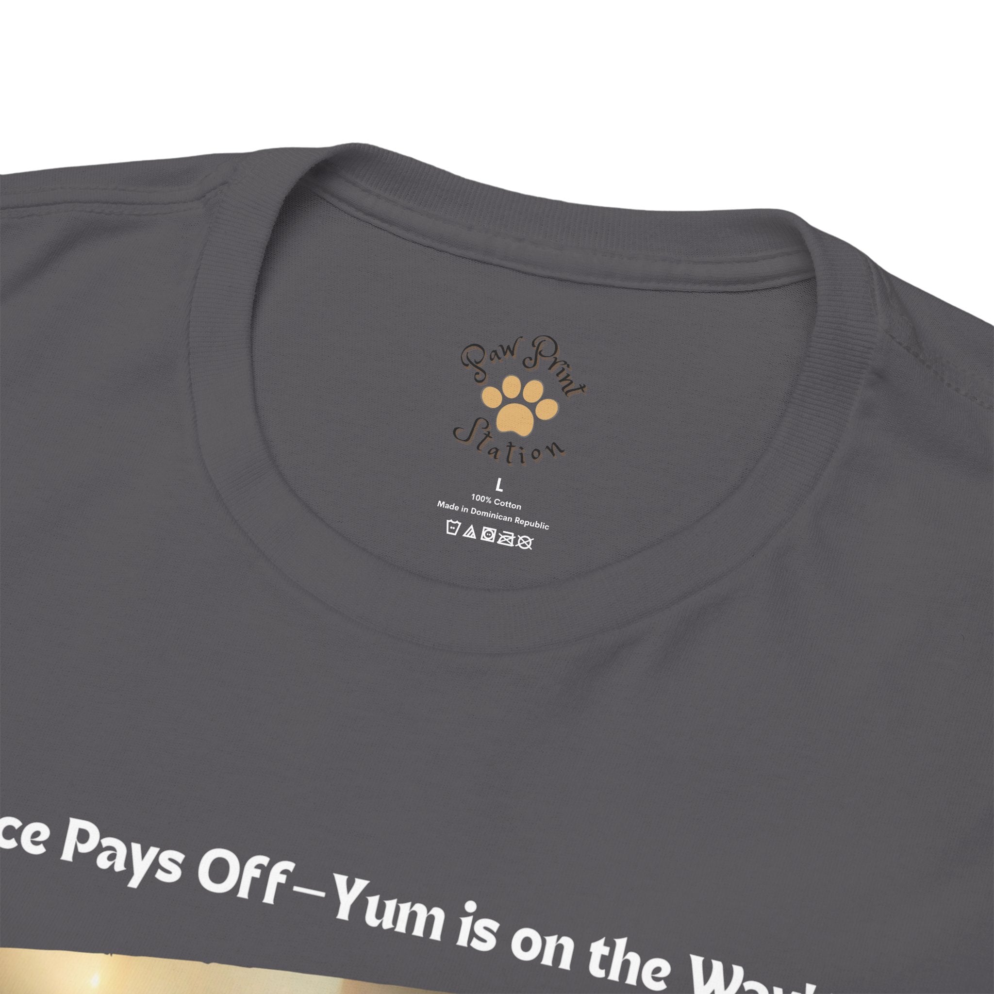 Unisex “Patience Pays Off: Shiba Inu Treats” T‑Shirt – Good Pup Reward Gift