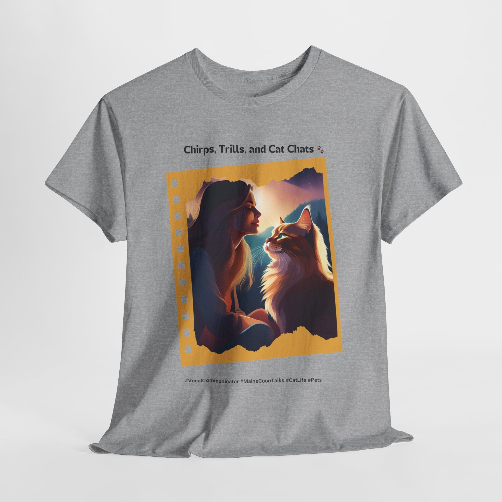 Women's - Chirps, Trills, and Cat Chats: Maine Coon Conversations T-Shirt