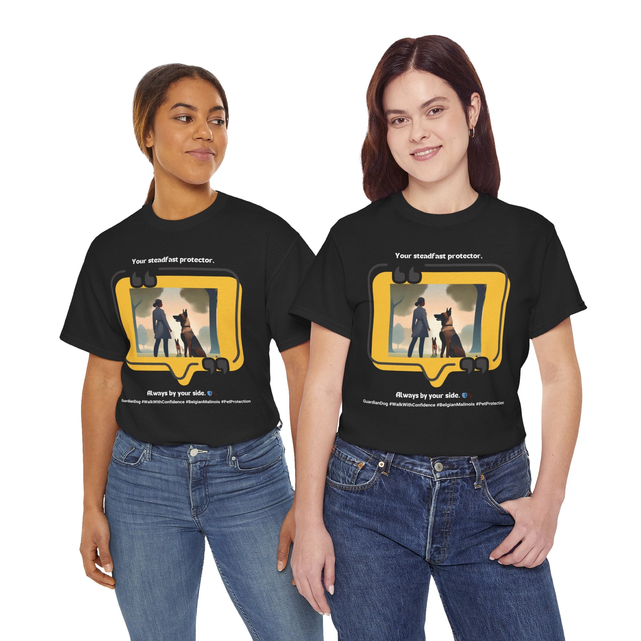 Women’s “Your Steadfast Protector” Belgian Malinois T‑Shirt – Guardian Pup Mom Gift