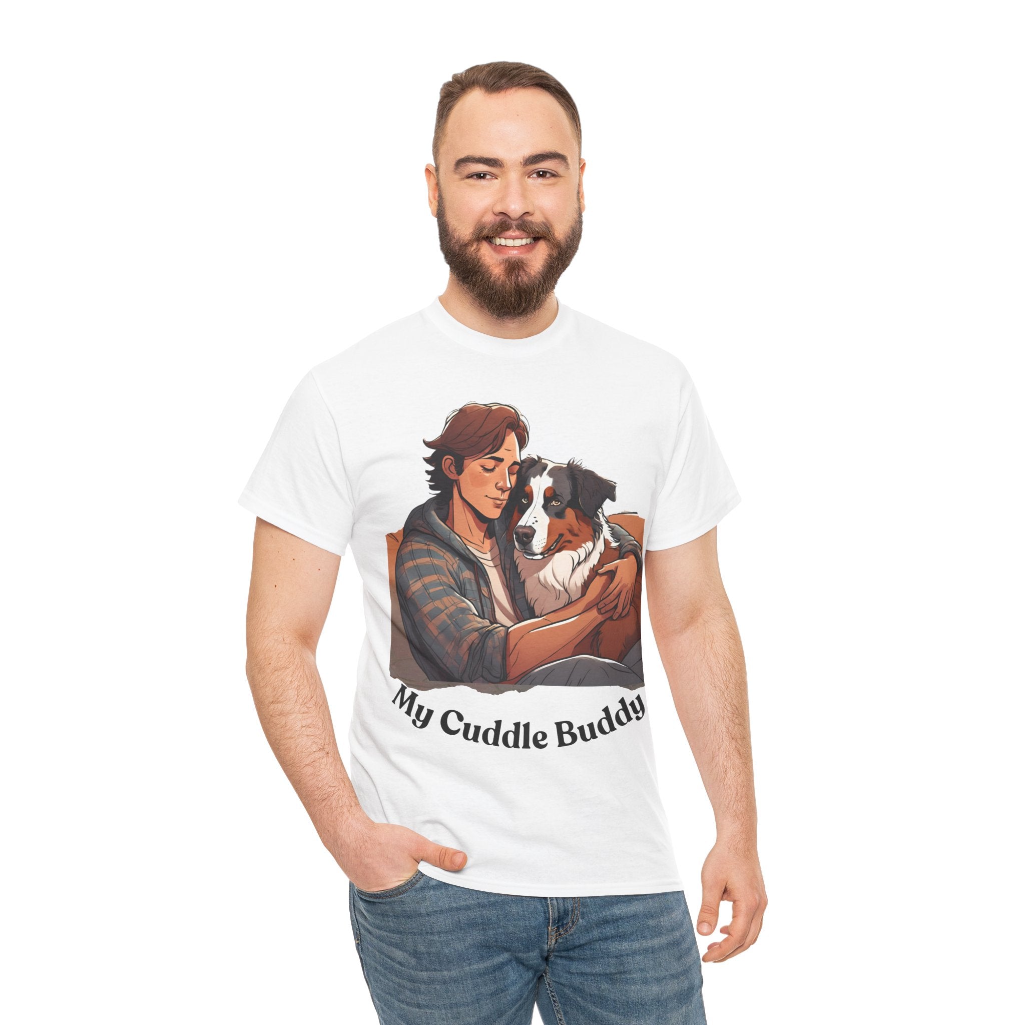 Men's - My Cuddle Buddy: Australian Shepherd T-Shirt
