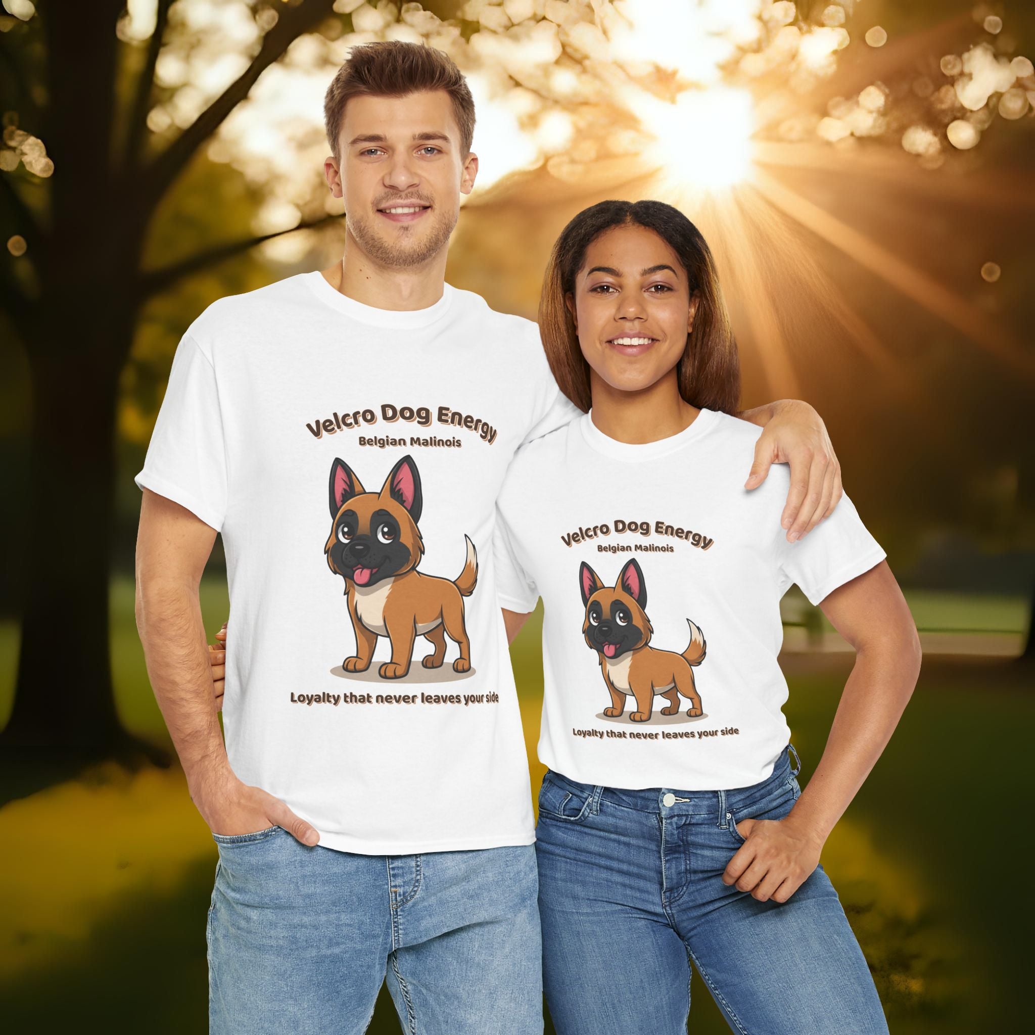 Unisex T-Shirt – Velcro Dog Energy: Belgian Malinois Everyday Moments Edition