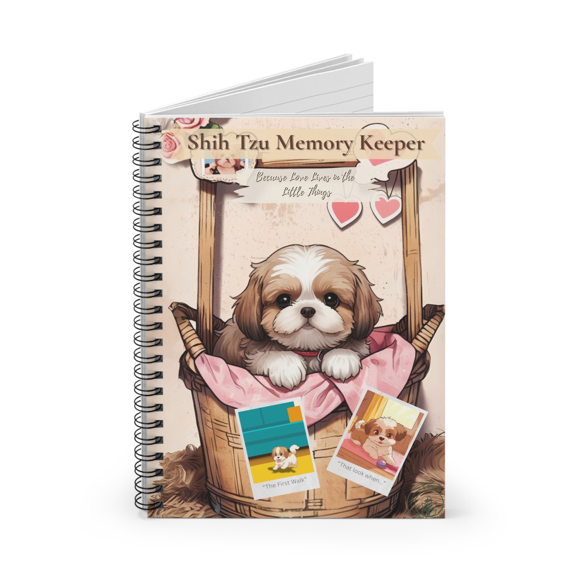 Shih Tzu Memory Keeper – Polaroid-Style Memory Keeper, Scrapbook for Dog Lovers, Gift for Pet Owners, Journaling, Cute Stationery