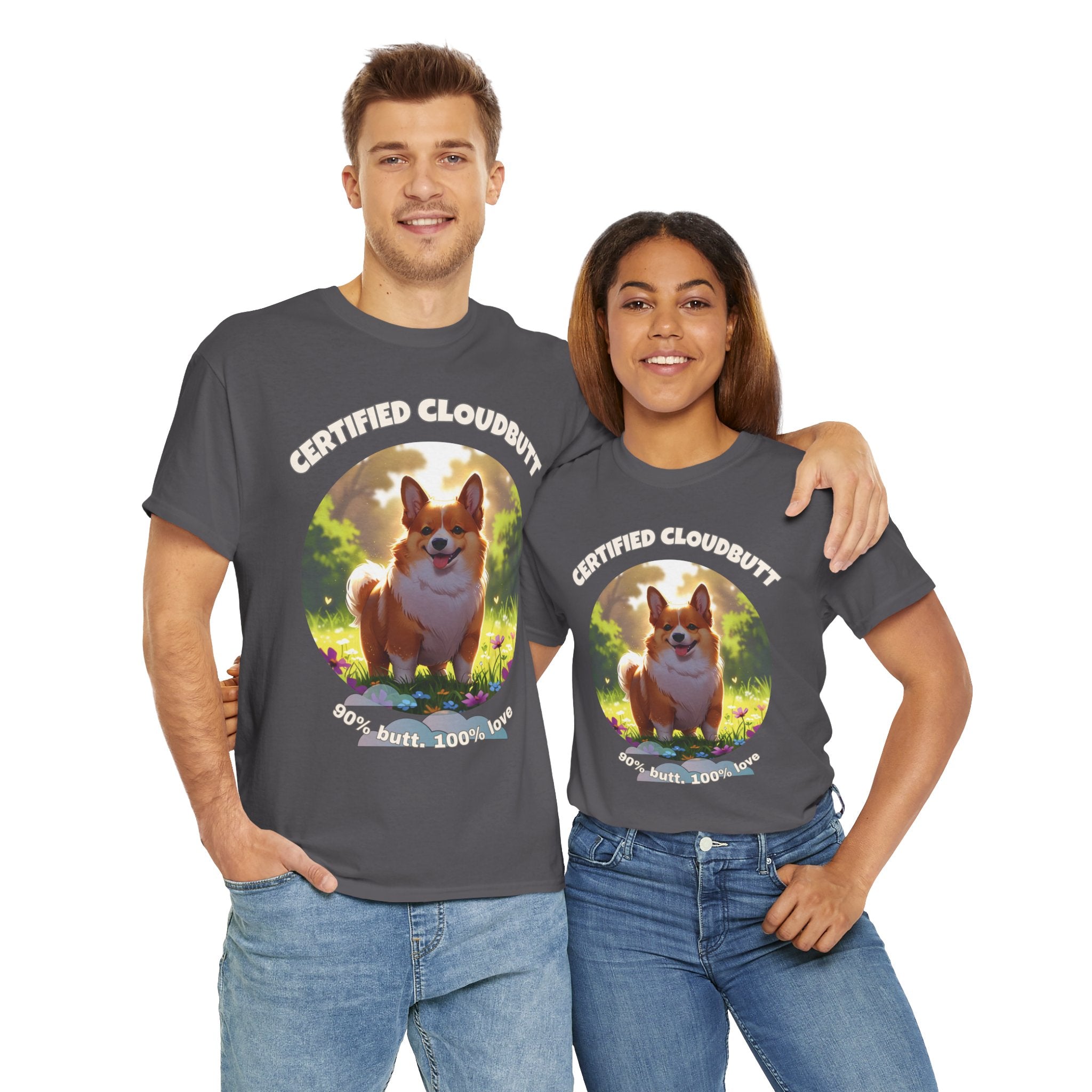 Unisex “Certified Cloudbutt” Corgi T-Shirt – Funny Pet Tee for Dog Lovers