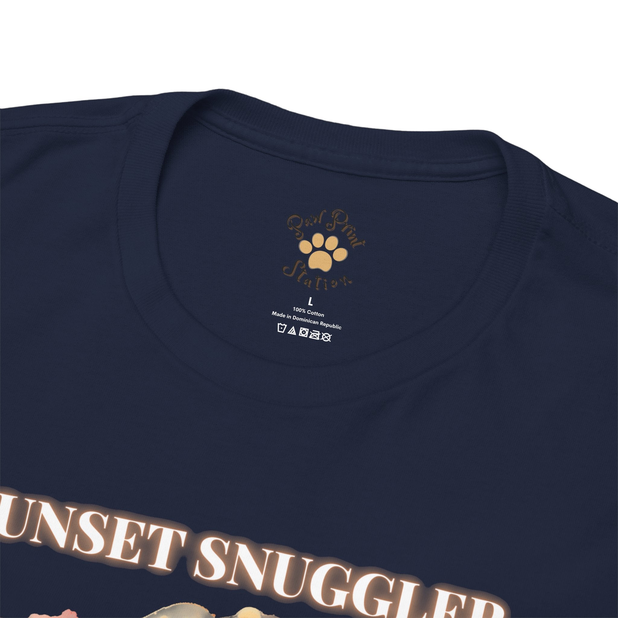 Unisex “Sunset Snuggler” Shih Tzu T-Shirt – Pet Parent Gift, Summer Vibes Tee