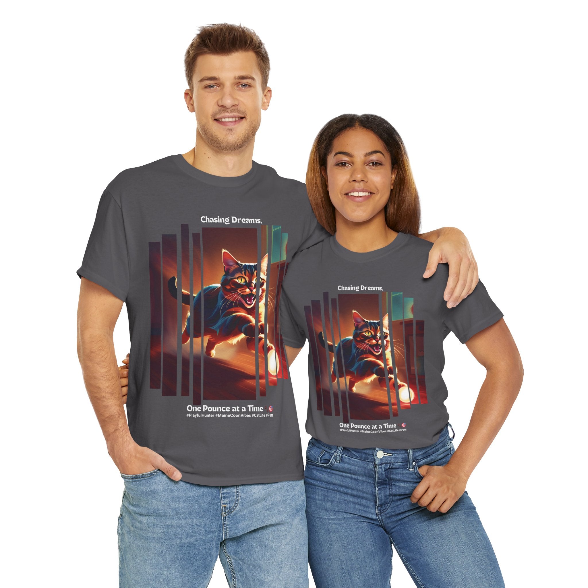 Unisex - Chasing Dreams, One Pounce at a Time T-Shirt