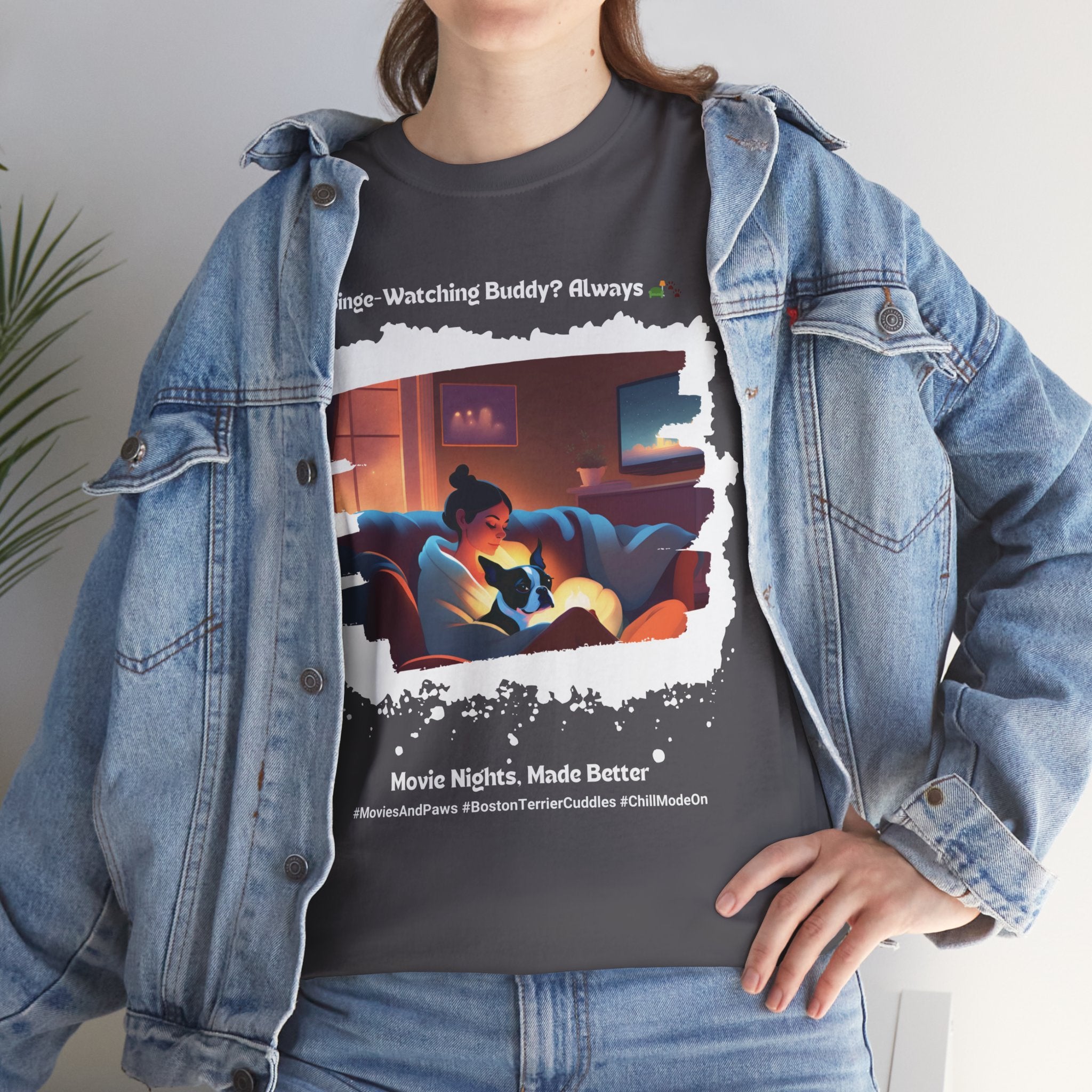 Women's - Movie Nights, Made Better: Boston Terrier T-Shirt
