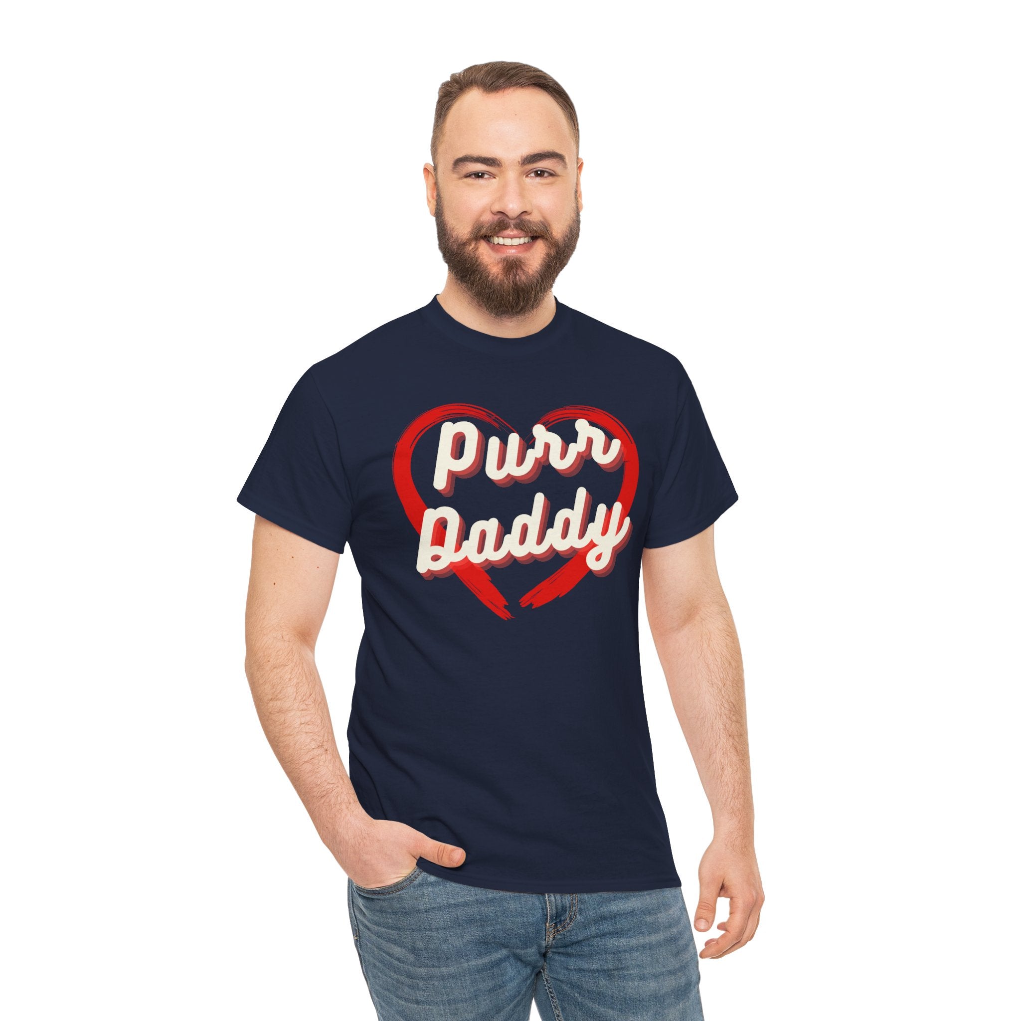Men’s “Purr Daddy Pride” T-Shirt – Cat Dad Love, Feline Lover Gift