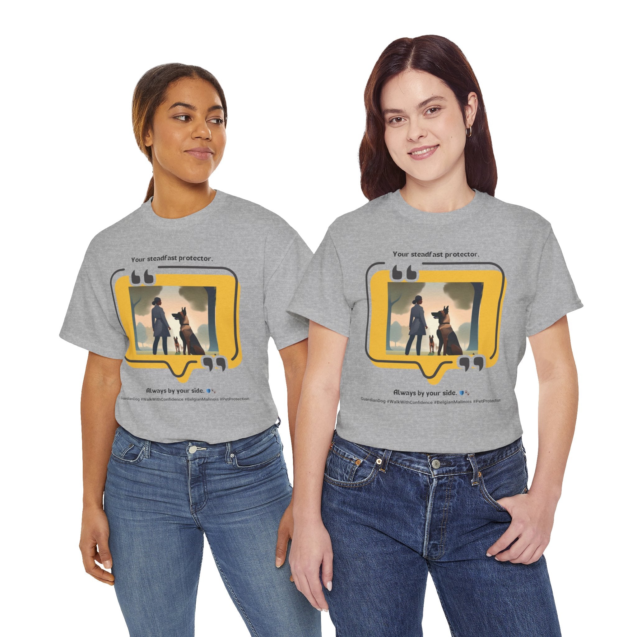 Women’s “Your Steadfast Protector” Belgian Malinois T‑Shirt – Guardian Pup Mom Gift