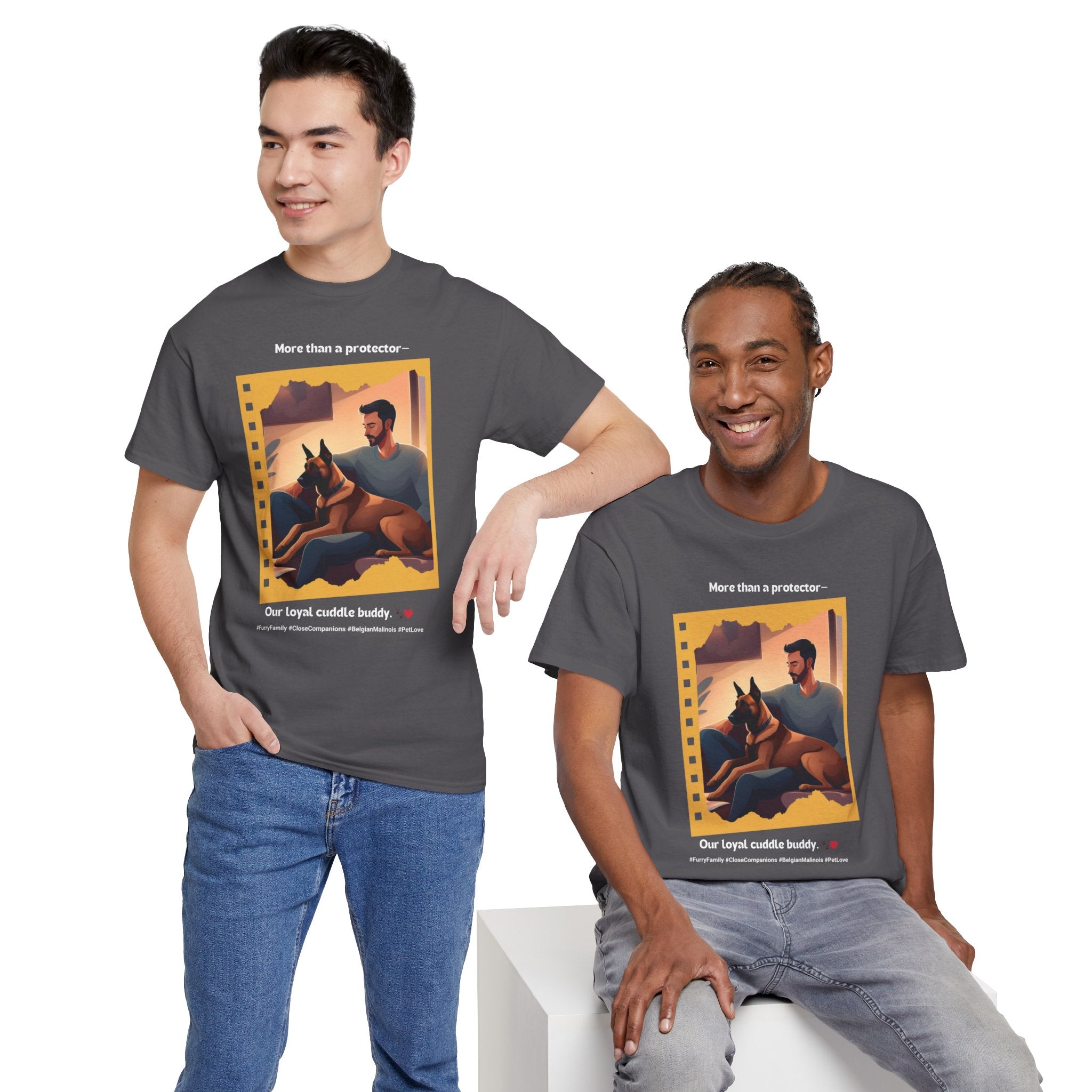 Men's - Loyal Cuddle Buddy: Belgian Malinois T-Shirt